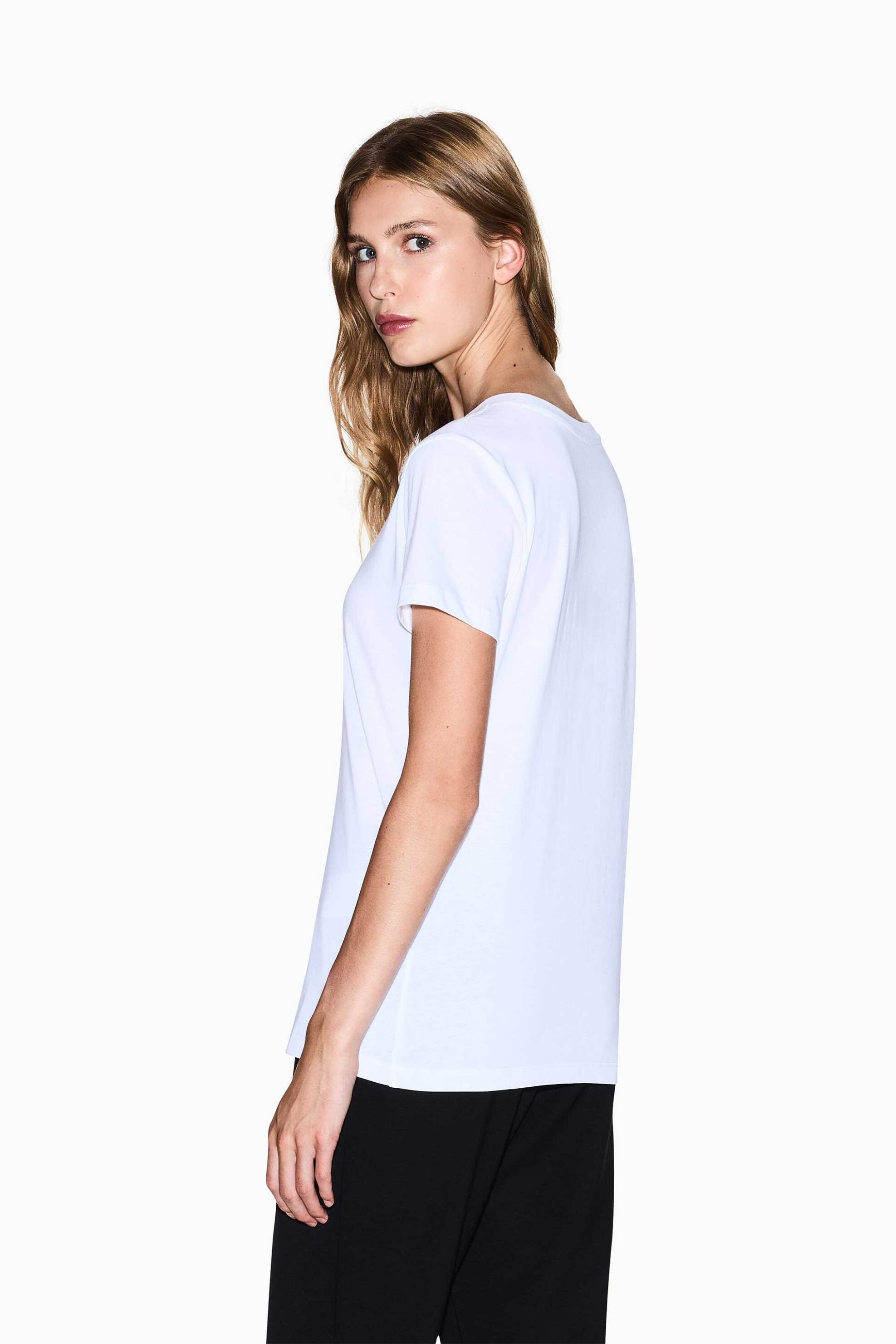 ARMANI EXCHANGE Armani Exchange γυναικείο T-shirt με λογότυπο Regular Fit - XW001459AF10356 Λευκό - 4
