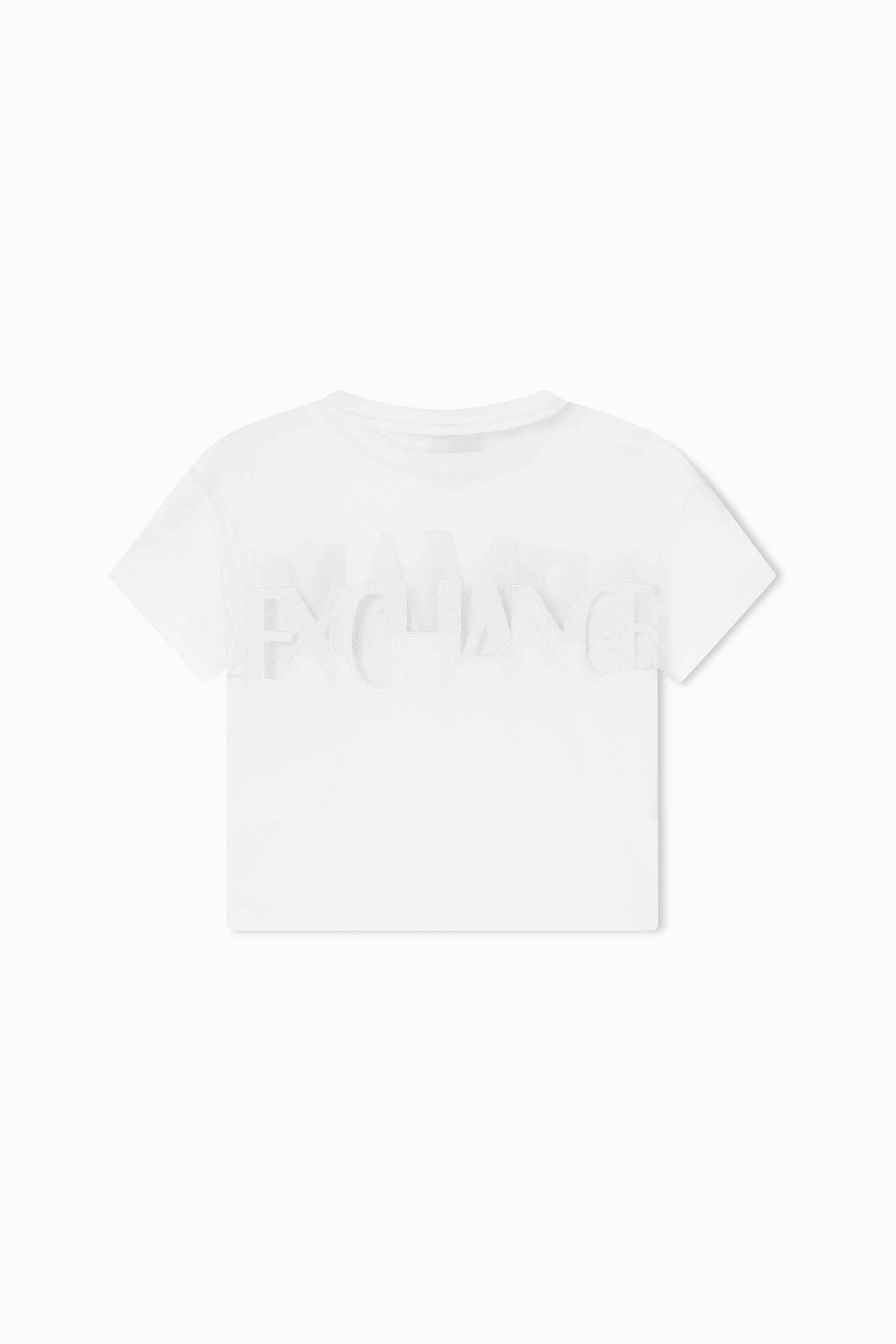 ARMANI EXCHANGE Armani Exchange γυναικείο T-shirt με λογότυπο και ημιδιαφάνεια Regular Fit - XW002332AF10356 Λευκό - 2