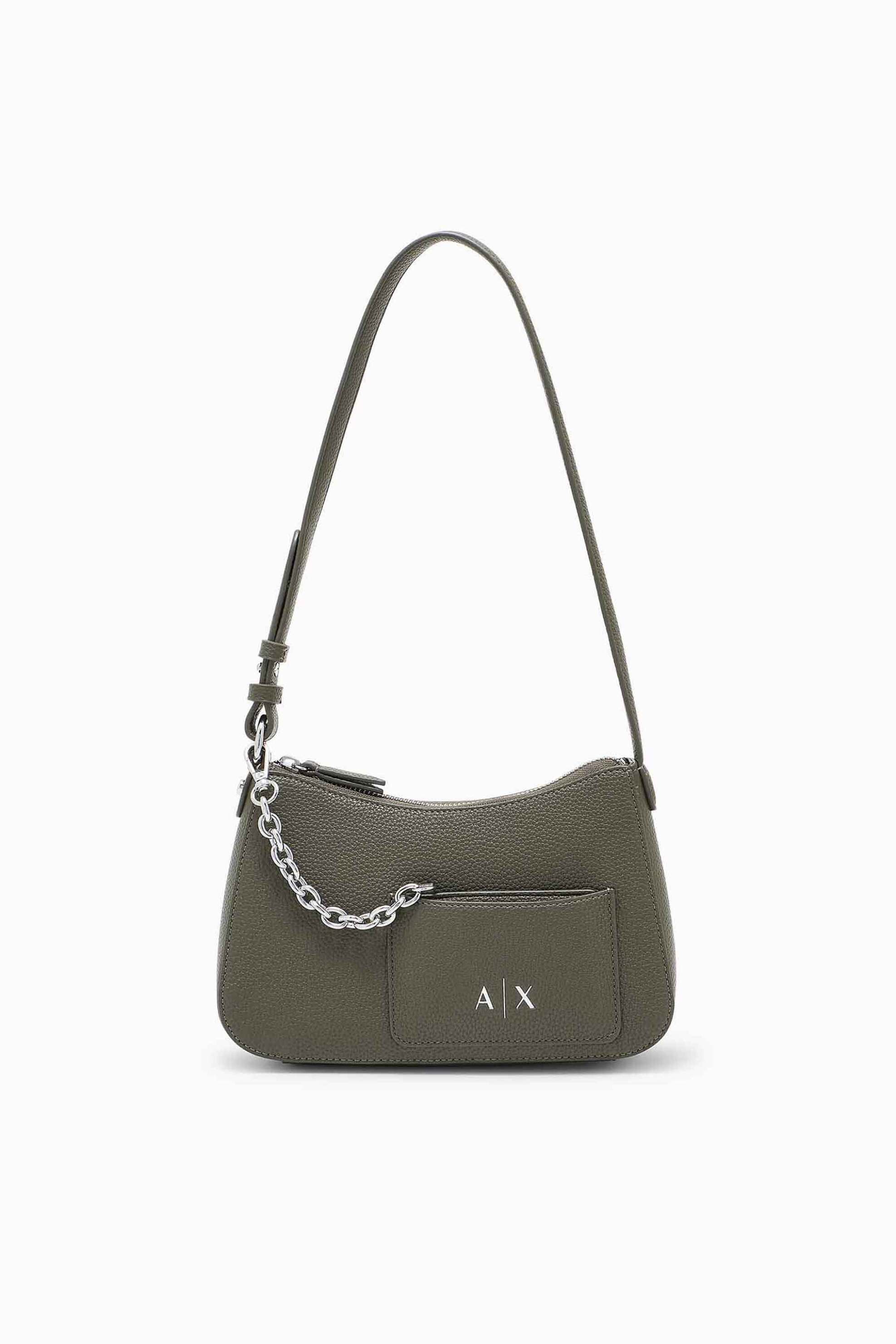 Armani Exchange γυναικείο mini bag με μεταλλικό monogram - XW001571AF15625 Χακί