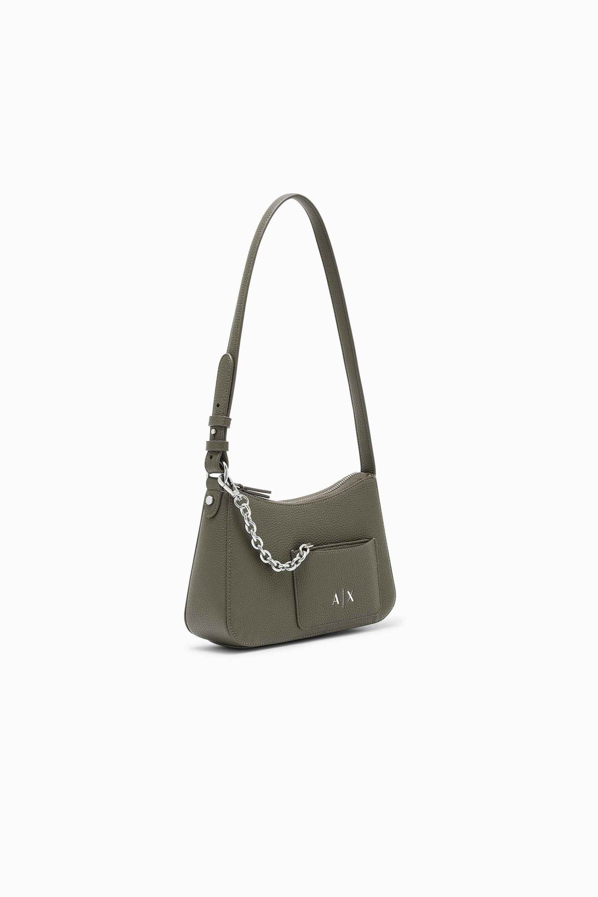 Armani Exchange γυναικείο mini bag με μεταλλικό monogram - XW001571AF15625 Χακί