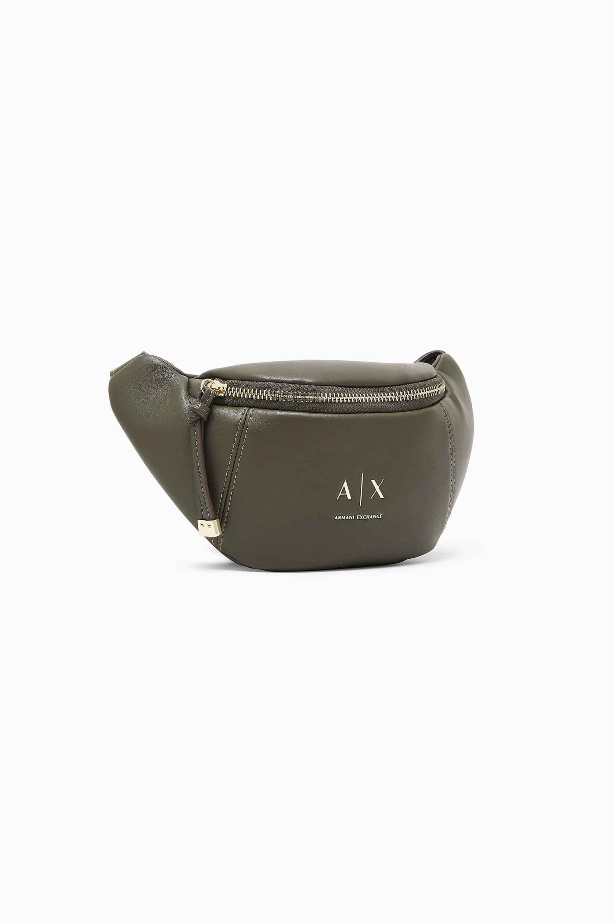 Armani Exchange γυναικεία τσαντάκι μέσης/crossbody με μεταλλικό monogram - XW002655AF19902 Χακί