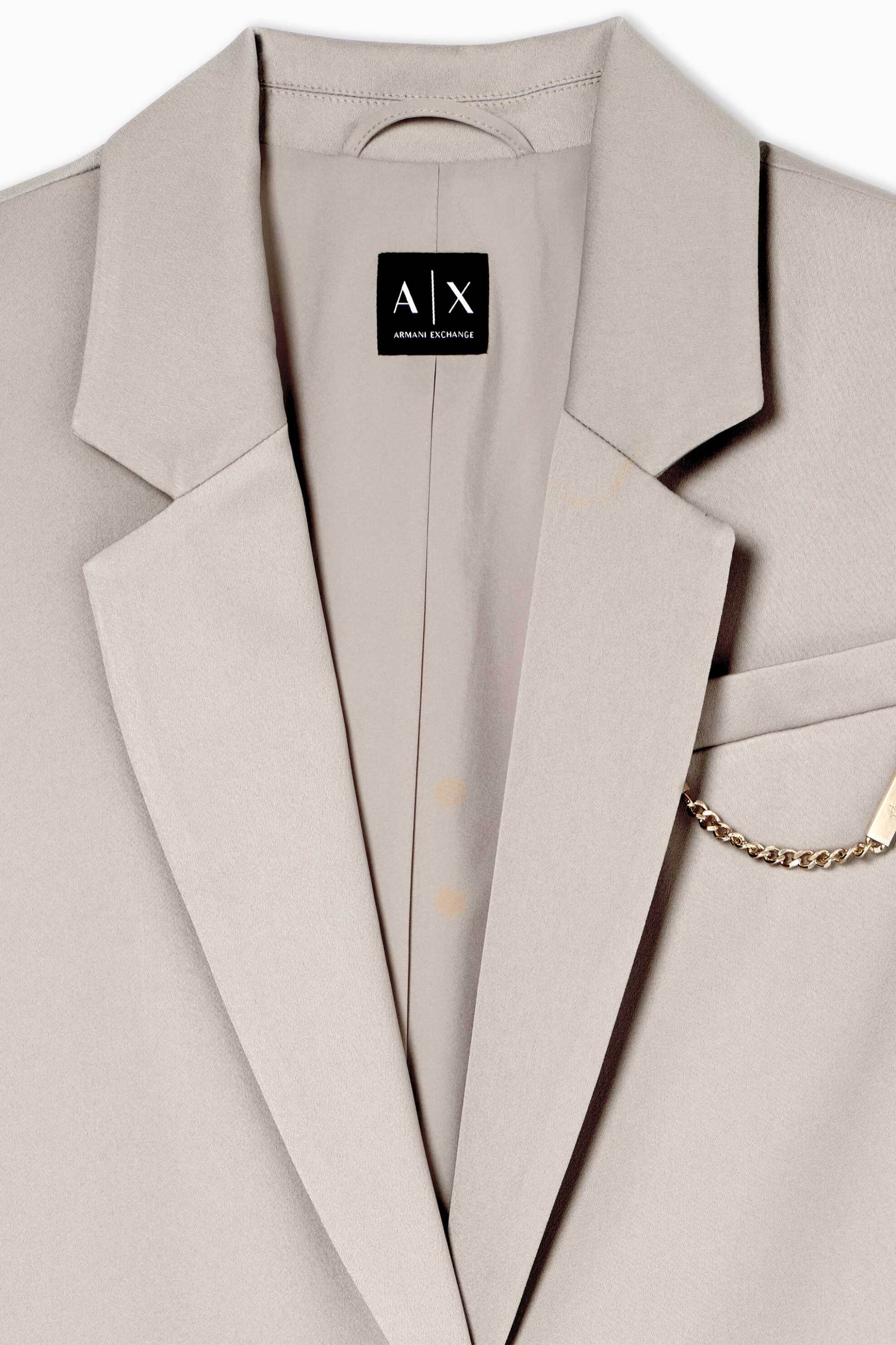 Armani Exchange Γυναικείο Σακάκι με Χρυσά Κουμπιά - Xw001953Af21553 Μπεζ