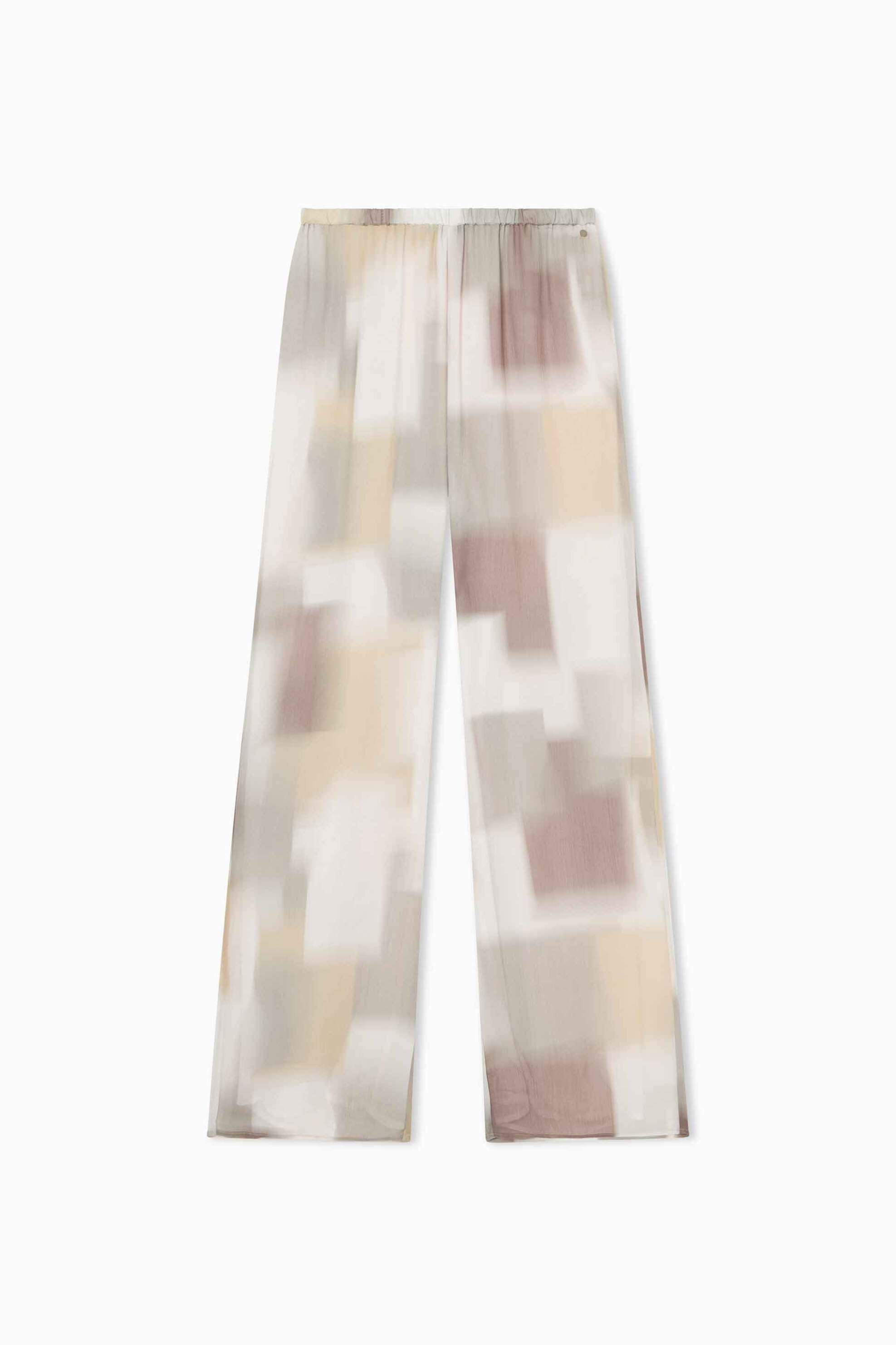 Armani Exchange γυναικείο παντελόνι με ελαστική μέση και all-over print - XW002300AF21554 Μπεζ