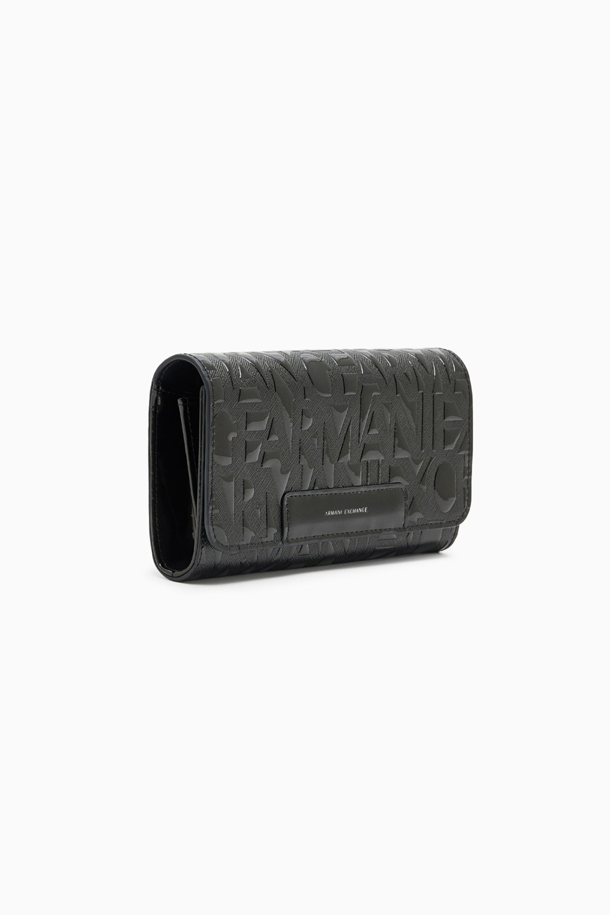 Armani Exchange γυναικεία mini τσάντα crossbody με all-over logo print - XW000358AF17290 Μαύρο