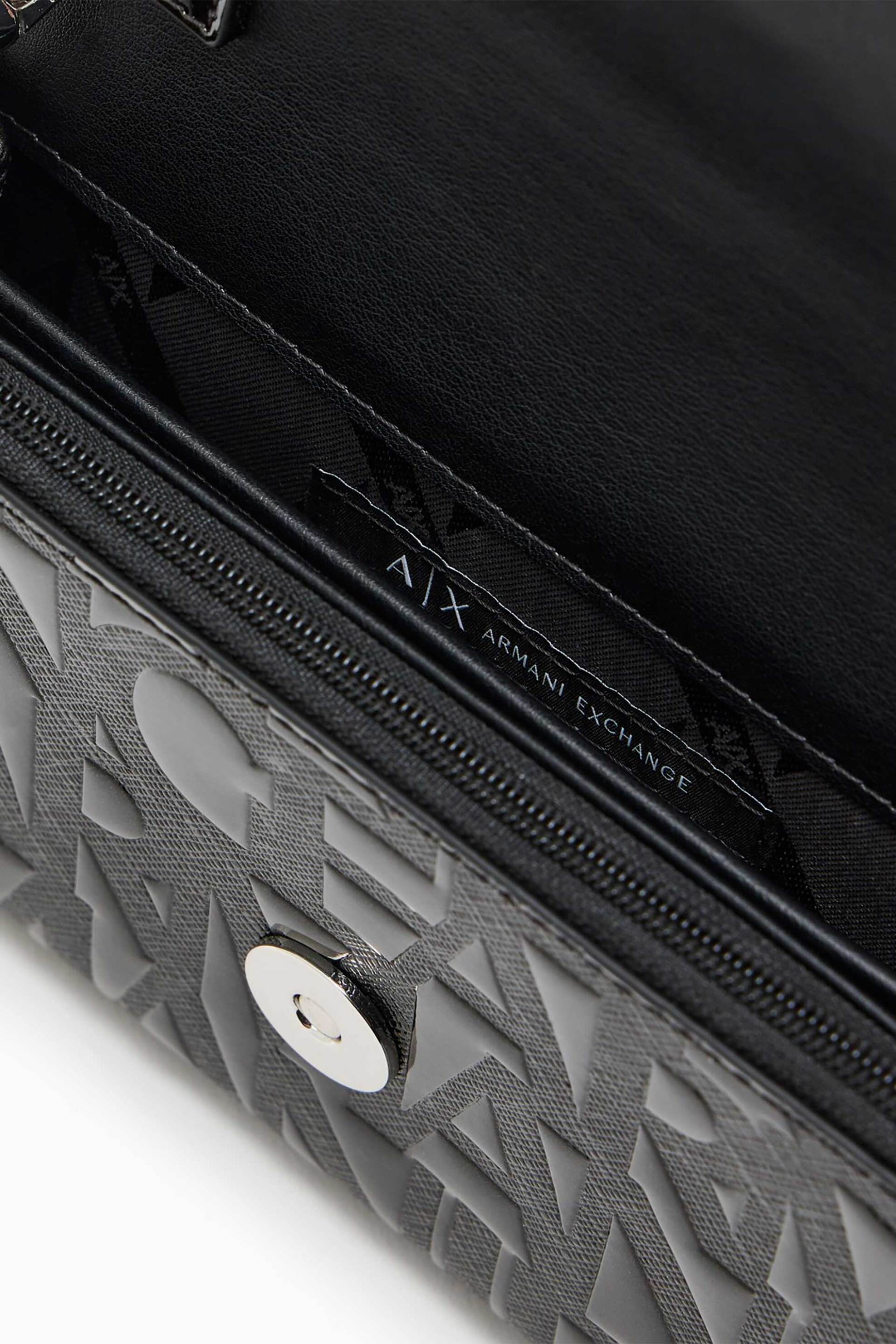 Armani Exchange Γυναικεία Mini Τσάντα Crossbody με All-Over Logo Print - Xw000358Af17290 Μαύρο