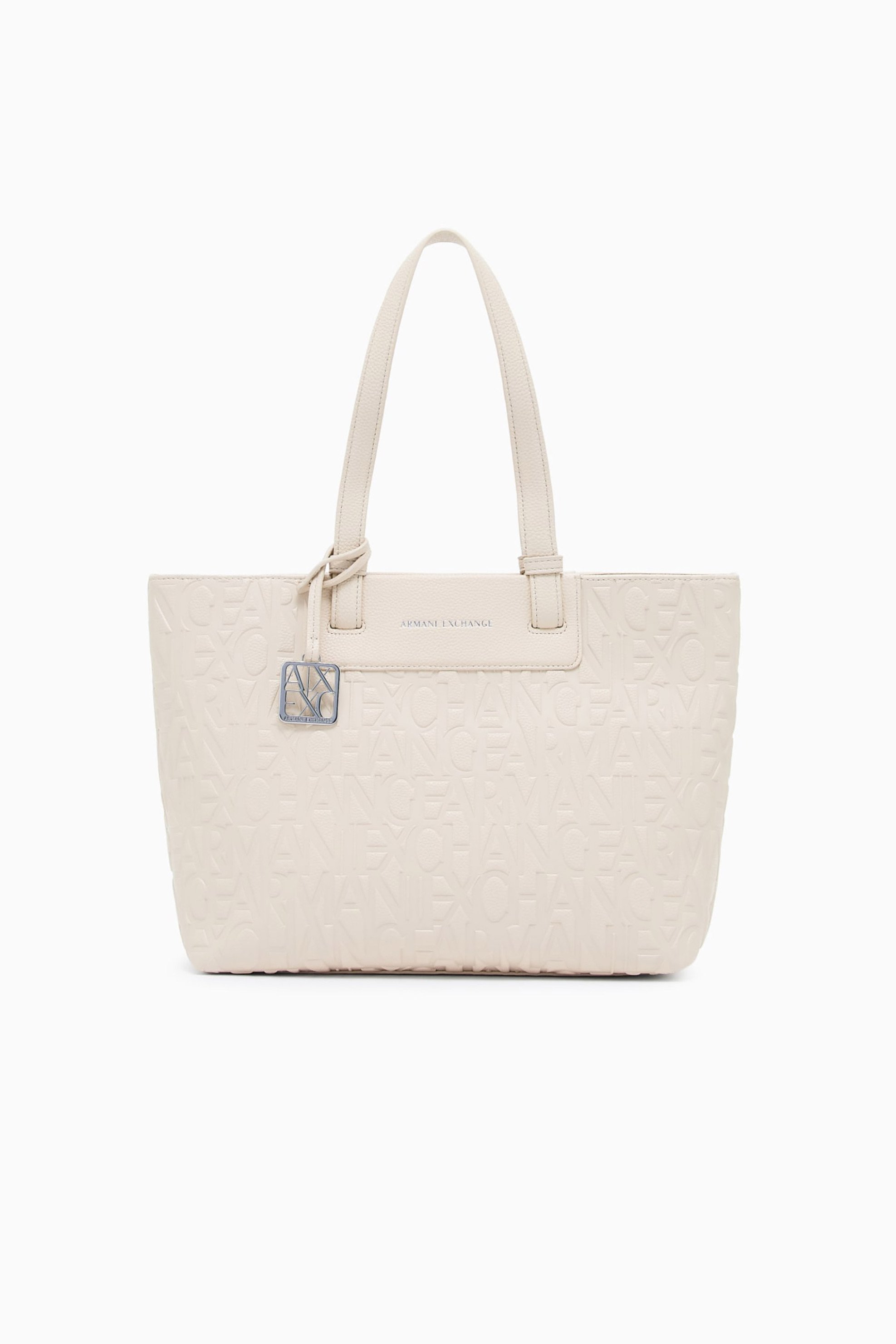 Armani Exchange γυναικεία τσάντα shopper με all-over logo print - XW001481AF15774 Μπεζ