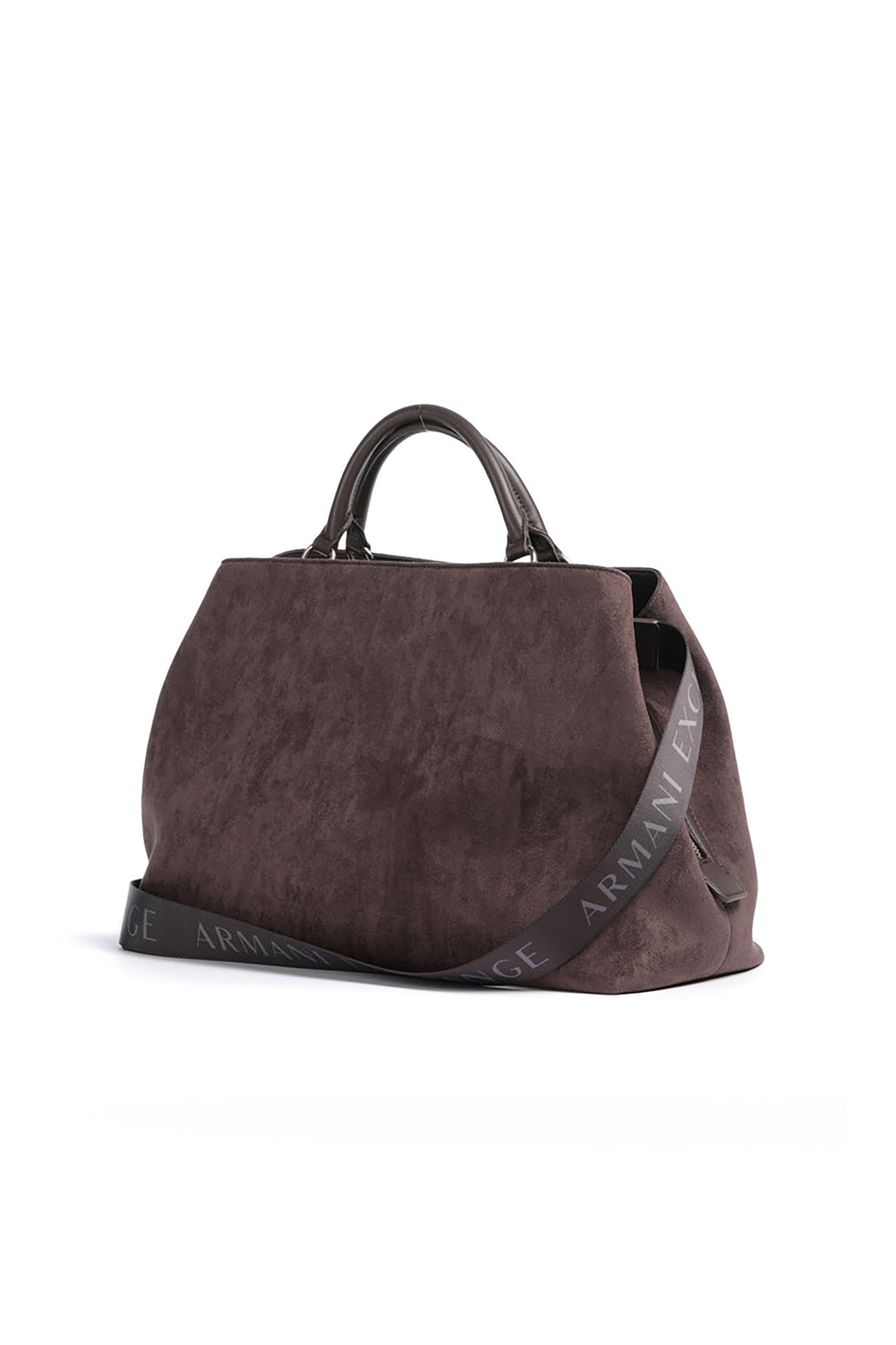 ARMANI EXCHANGE Armani Exchange γυναικεία τσάντα shopper μονόχρωμη - XW001542AF22630 Καφέ - 2