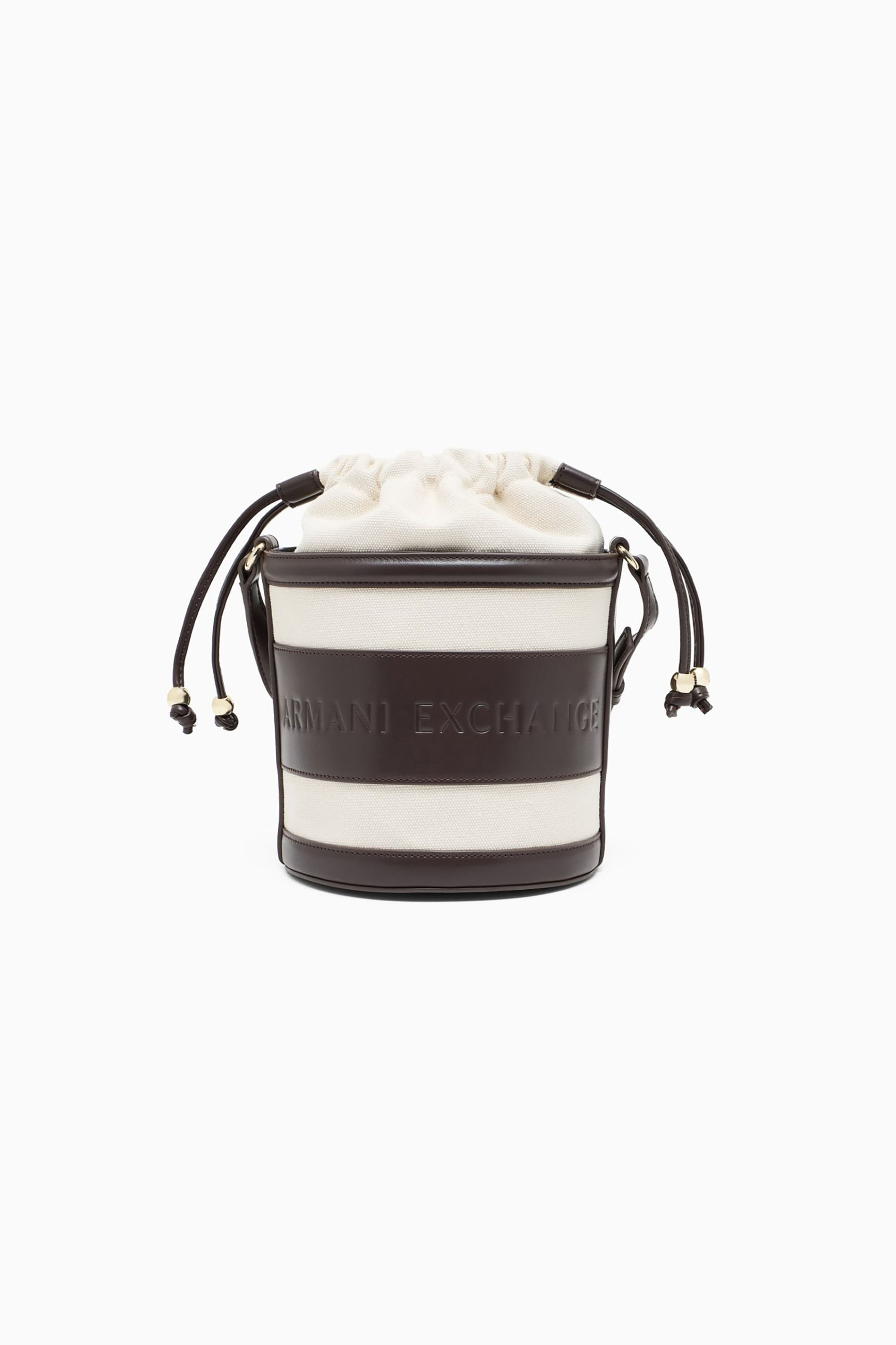 ARMANI EXCHANGE Armani Exchange γυναικεία τσάντα bucket με monogram - XW002183AF22635 Καφέ - 3