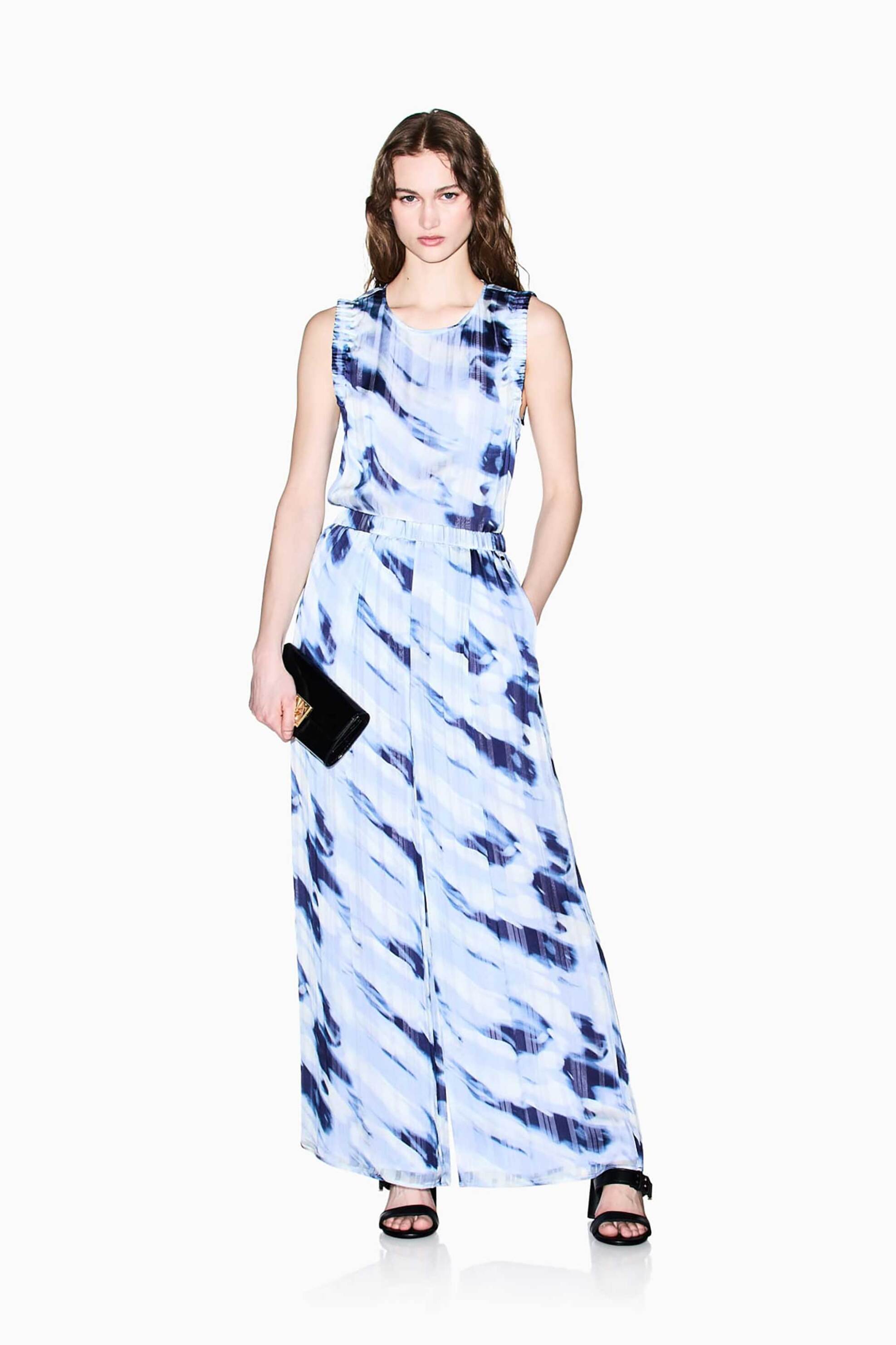 ARMANI EXCHANGE Armani Exchange γυναικείο αμάνικο τοπ με all-over print - XW002027AF21550 Μπλε - 2