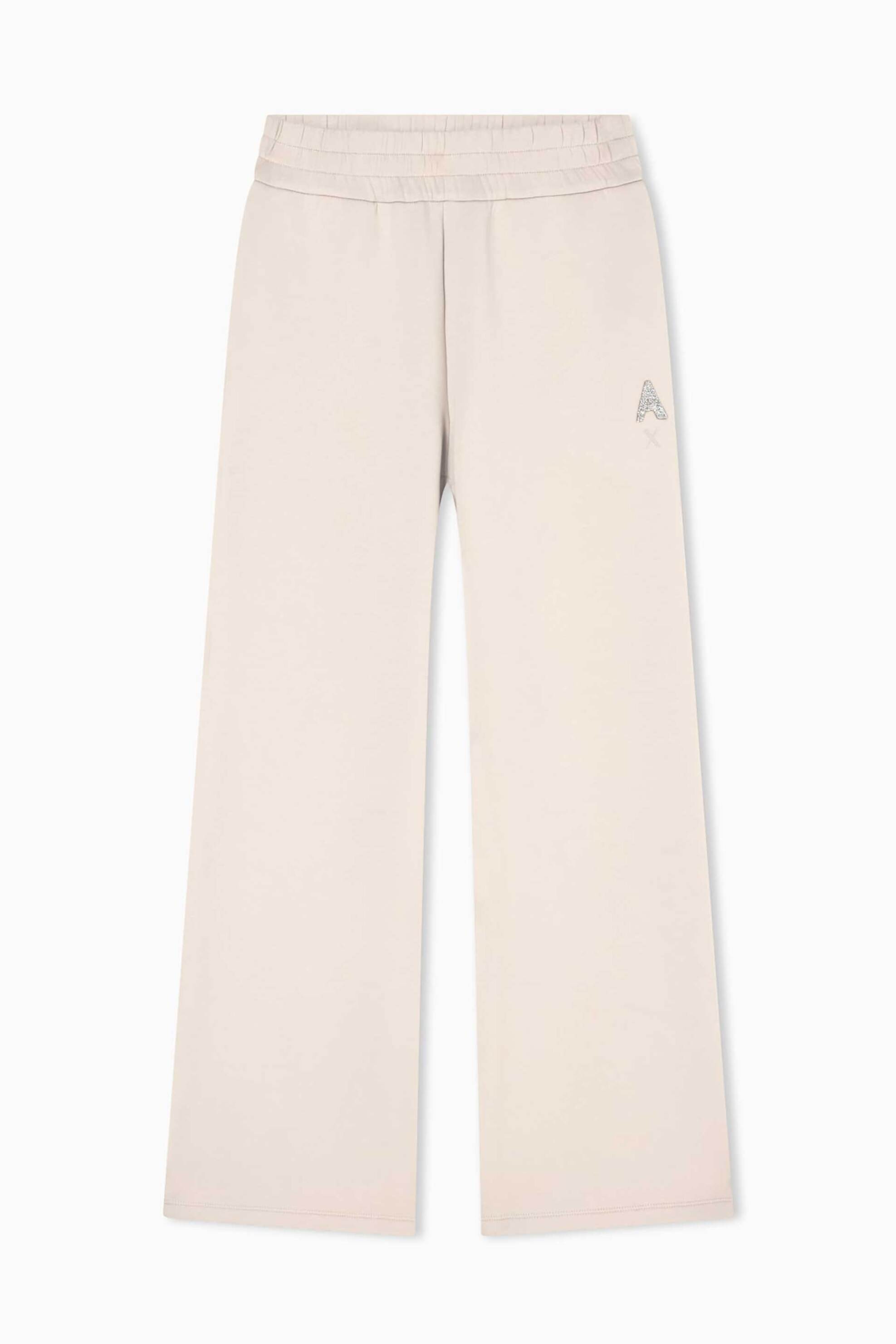 Armani Exchange Γυναικείο Παντελόνι Φόρμας με Monogram Regular Fit - Xw002840Af21298 Μπεζ