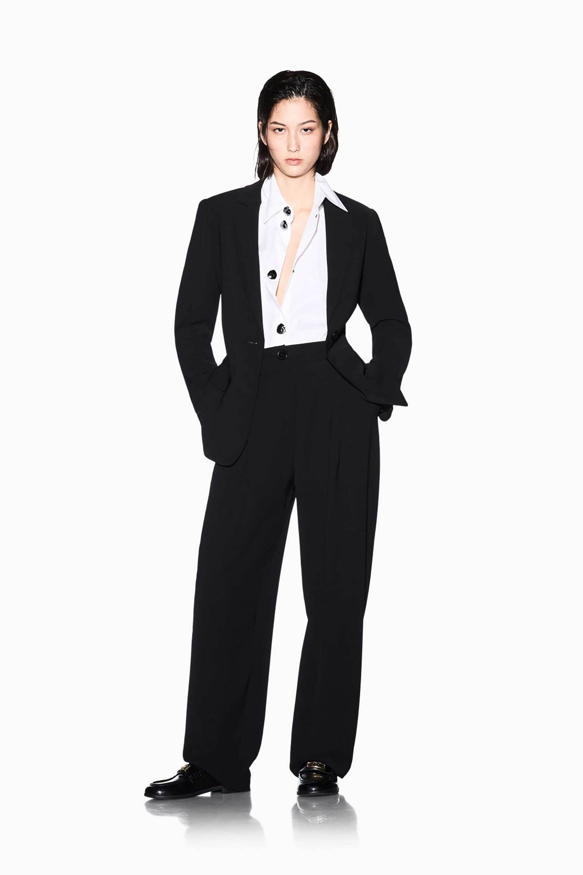 Armani Exchange γυναικείο βαμβακερό πουκάμισο μονόχρωμο - XW002008AF18862 Λευκό