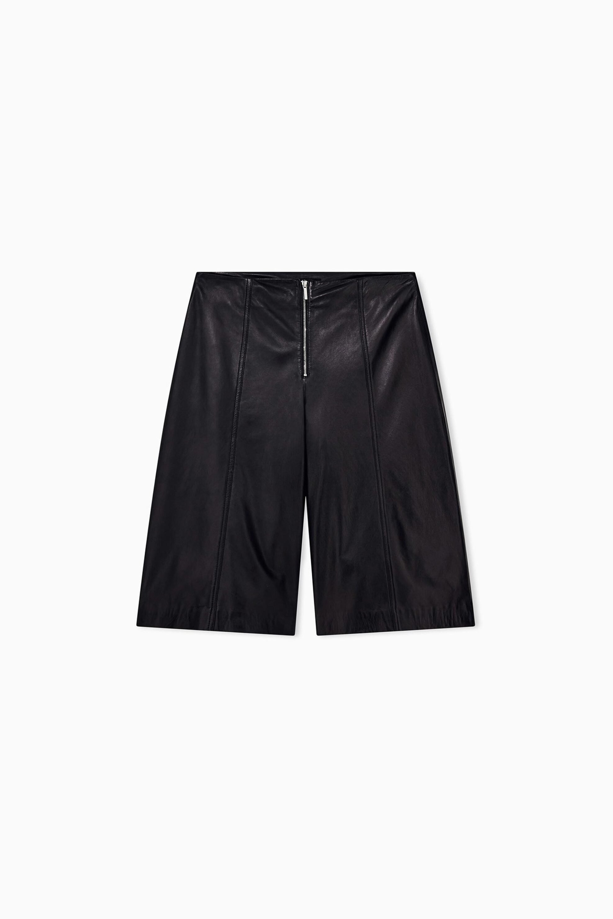 ARMANI EXCHANGE Armani Exchange γυναικεία δερμάτινη βερμούδα ψηλόμεση Regular Fit - XW002439AF25764 Μαύρο - 2