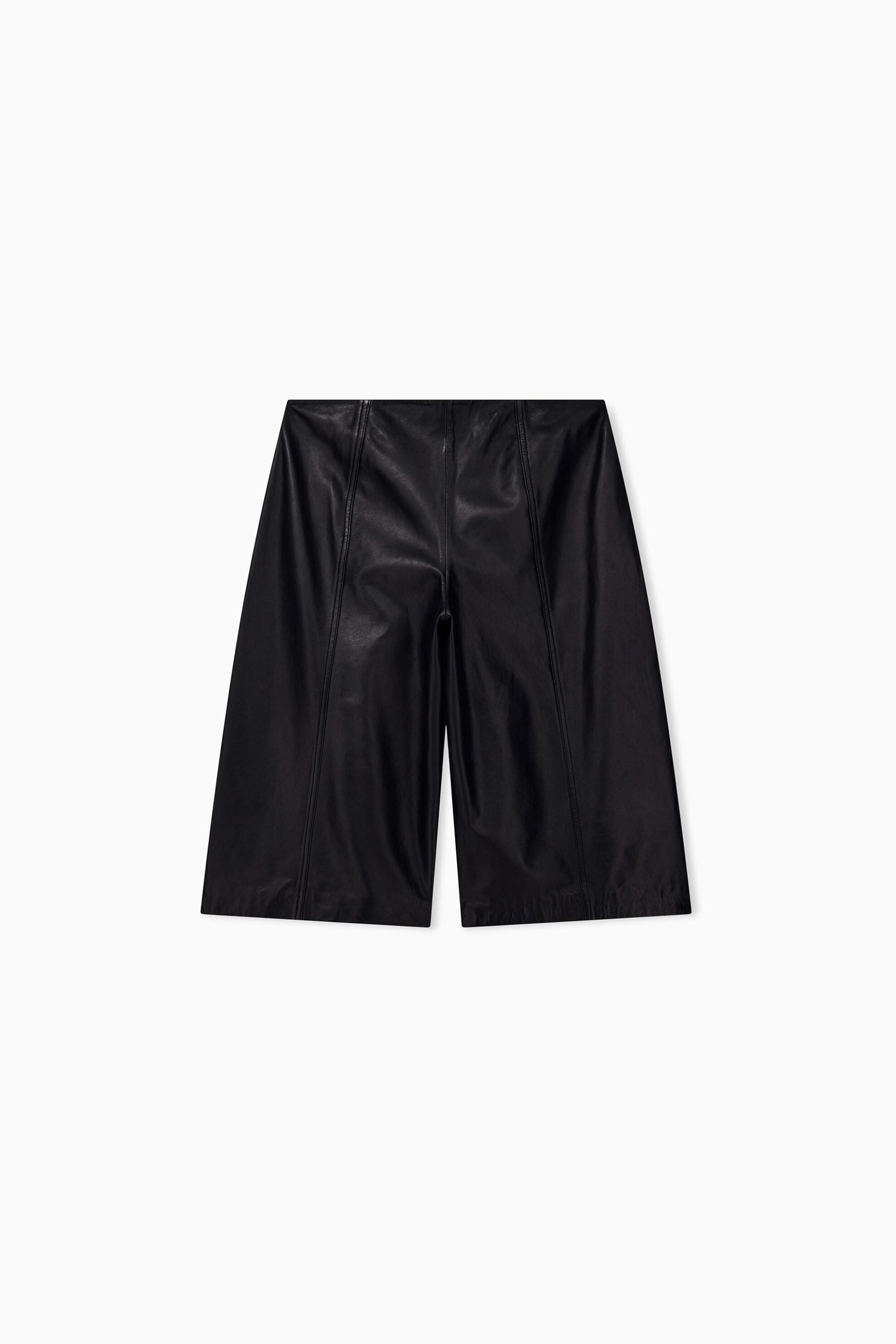 ARMANI EXCHANGE Armani Exchange γυναικεία δερμάτινη βερμούδα ψηλόμεση Regular Fit - XW002439AF25764 Μαύρο - 3