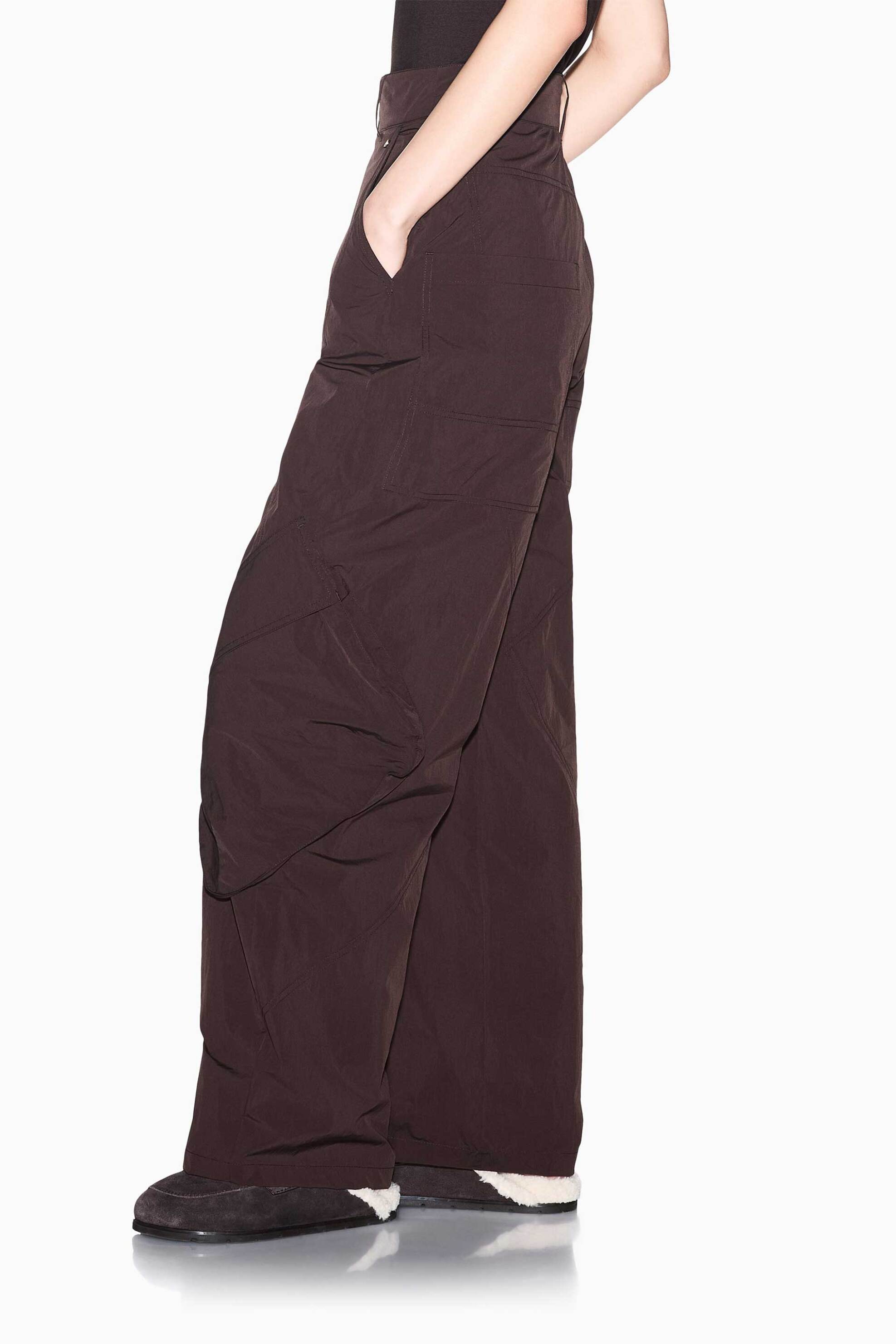 ARMANI EXCHANGE Armani Exchange γυναικείο παντελόνι cargo Oversized Fit - XW002687AF26073 Καφέ Σκούρο - 3