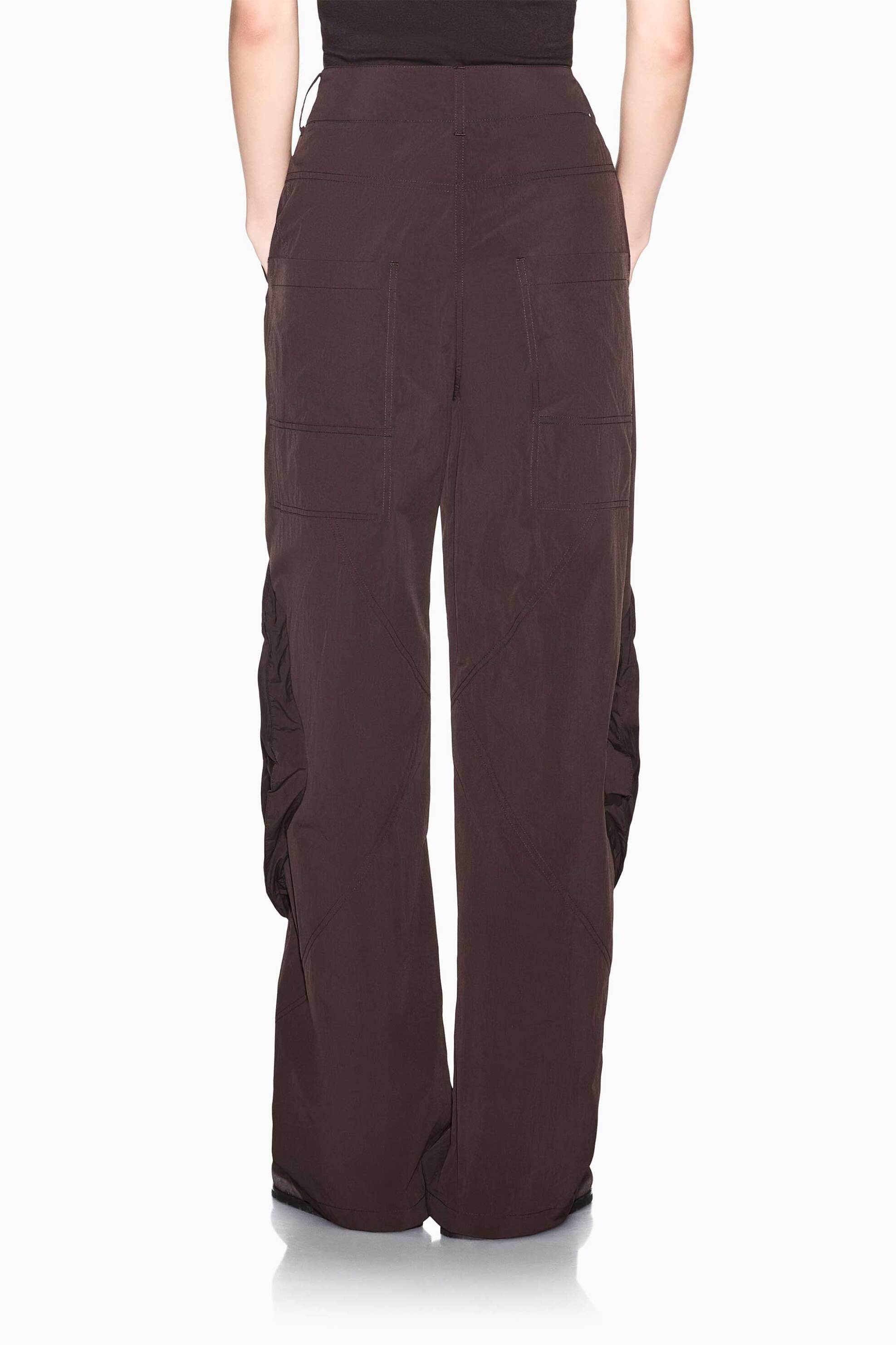 ARMANI EXCHANGE Armani Exchange γυναικείο παντελόνι cargo Oversized Fit - XW002687AF26073 Καφέ Σκούρο - 4