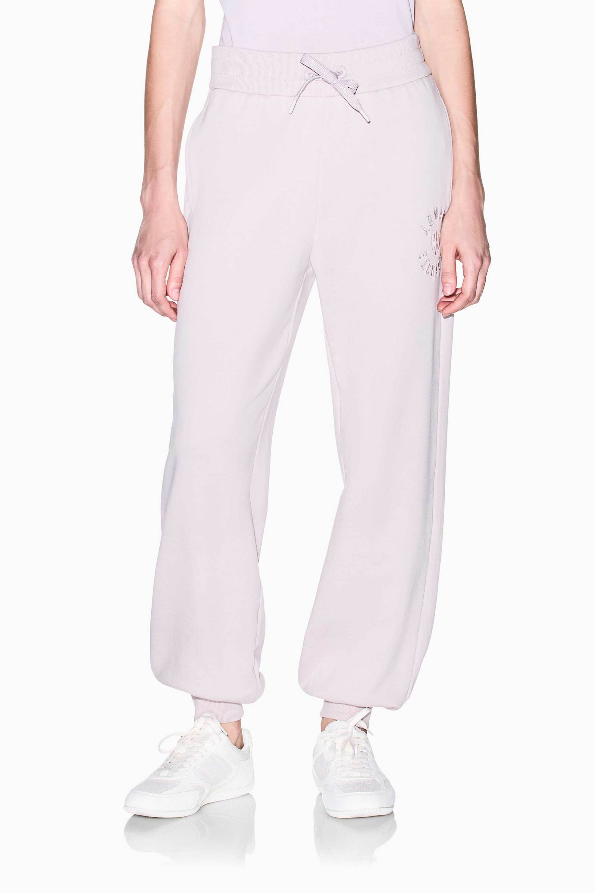 Armani Exchange γυναικείο παντελόνι φόρμας με λογότυπο Regular Fit - XW002858AF25527 Ροζ