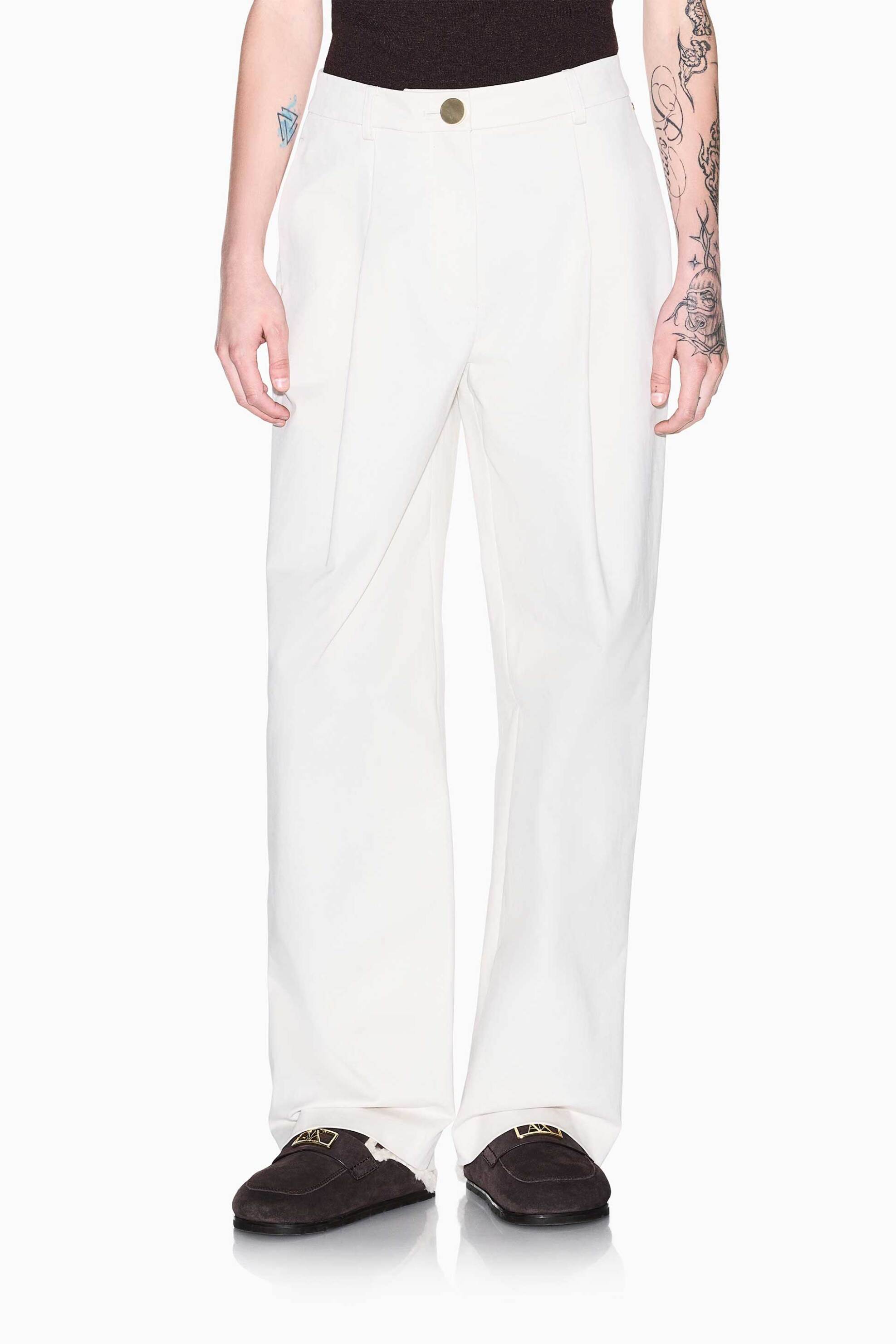 ARMANI EXCHANGE Armani Exchange γυναικείο ψηλόμεσο παντελόνι Regular Fit - XW002932AF26077 Μπεζ - 2