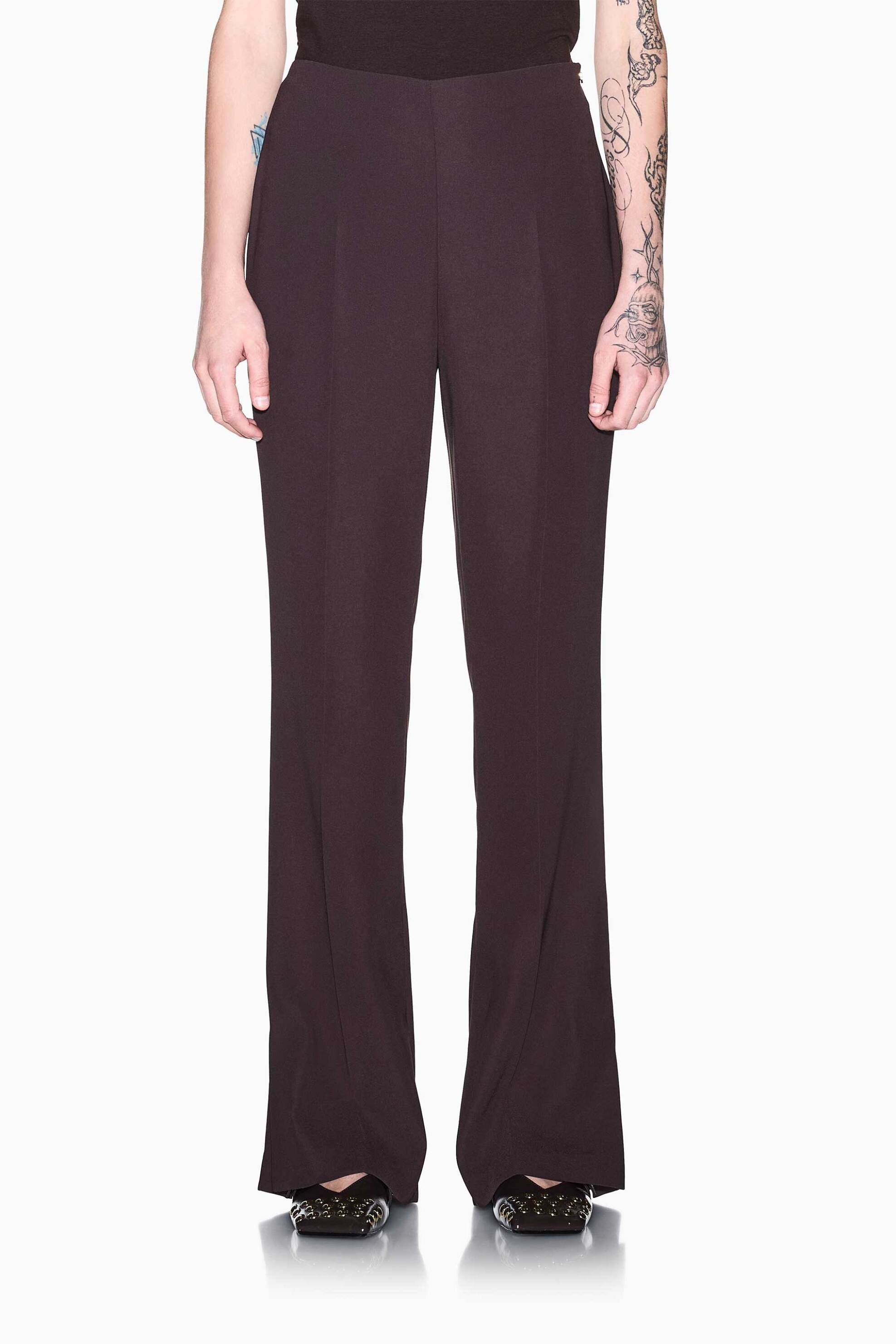 Armani Exchange γυναικείο ψηλόμεσο παντελόνι Slim Fit - XW003138AF26071 Καφέ Σκούρο