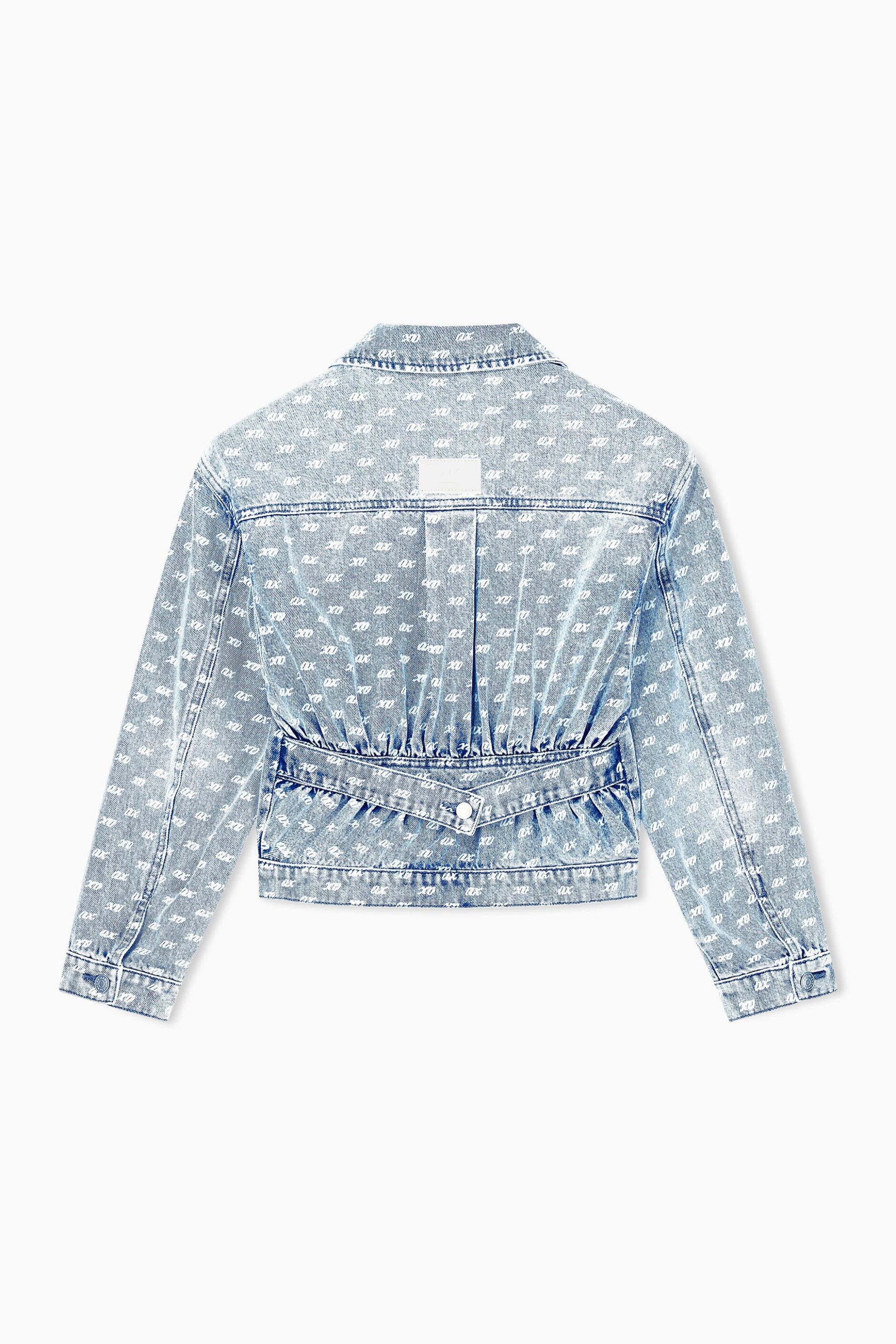 ARMANI EXCHANGE Armani Exchange γυναικείο denim jacket με all-over monogram Regular Fit - XW002533AF25777 Denim Blue Ανοιχτό - 3