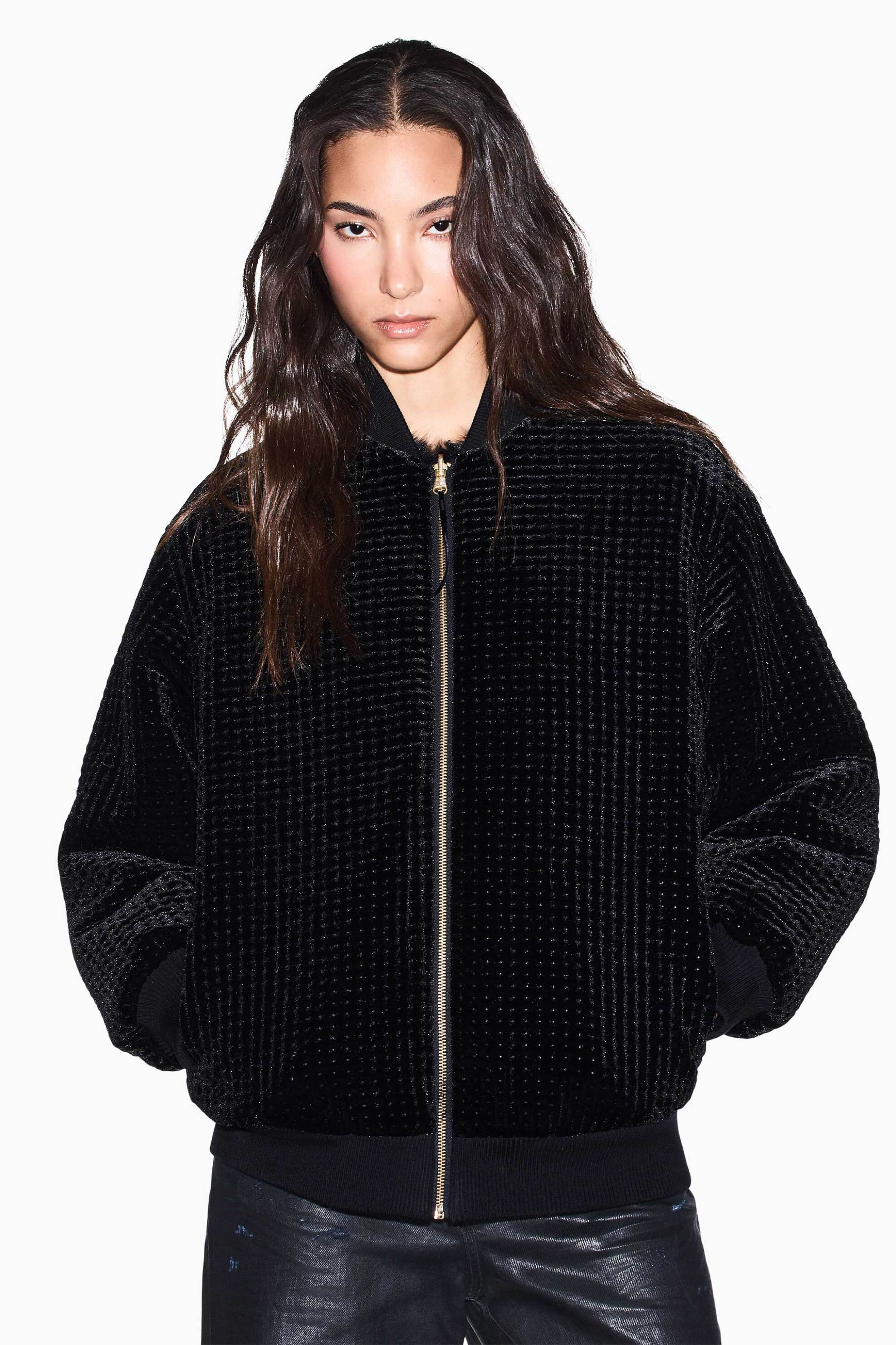 Armani Exchange γυναικείο jacket με αποσπώμενη faux γούνα Regular Fit - XW002940AF25760 Μαύρο