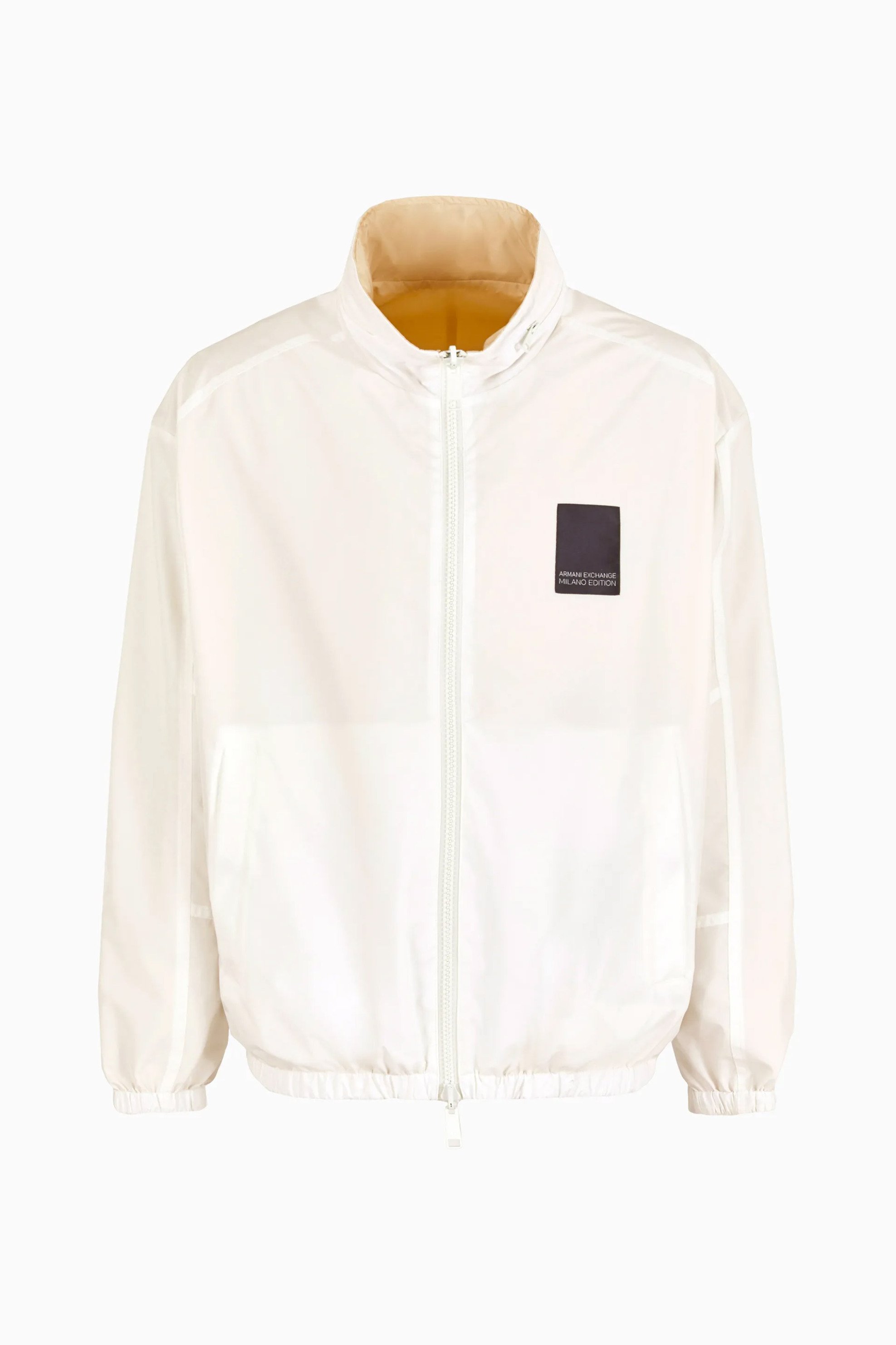 Armani Exchange ανδρικό jacket με ψηλό λαιμό και logo patch - 3DZB06ZNB7Z Λευκό