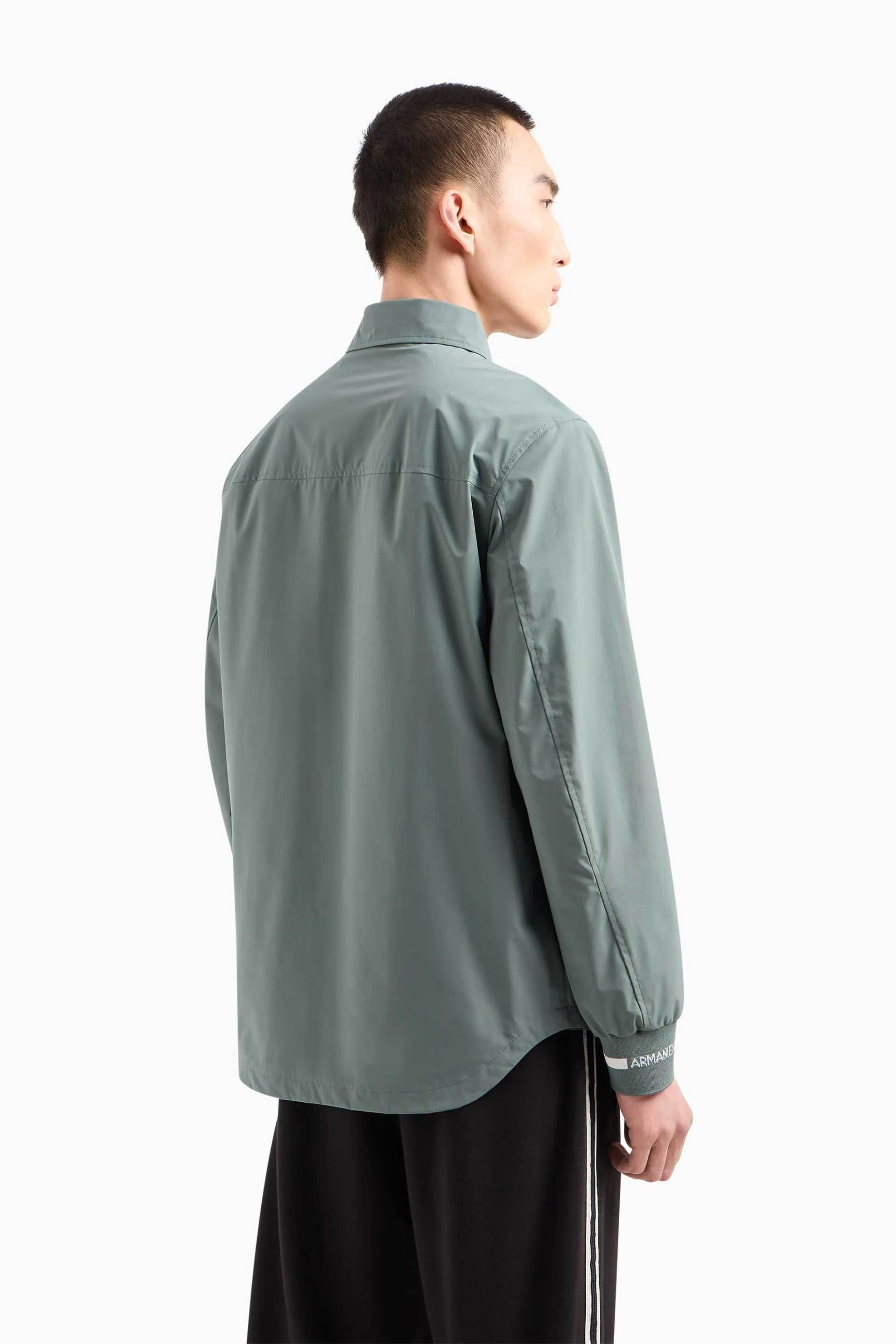 Armani Exchange Ανδρικό Overshirt με Τσέπες Loose Fit - 3Dzcl7Zn3Fz Πράσινο Μέντας