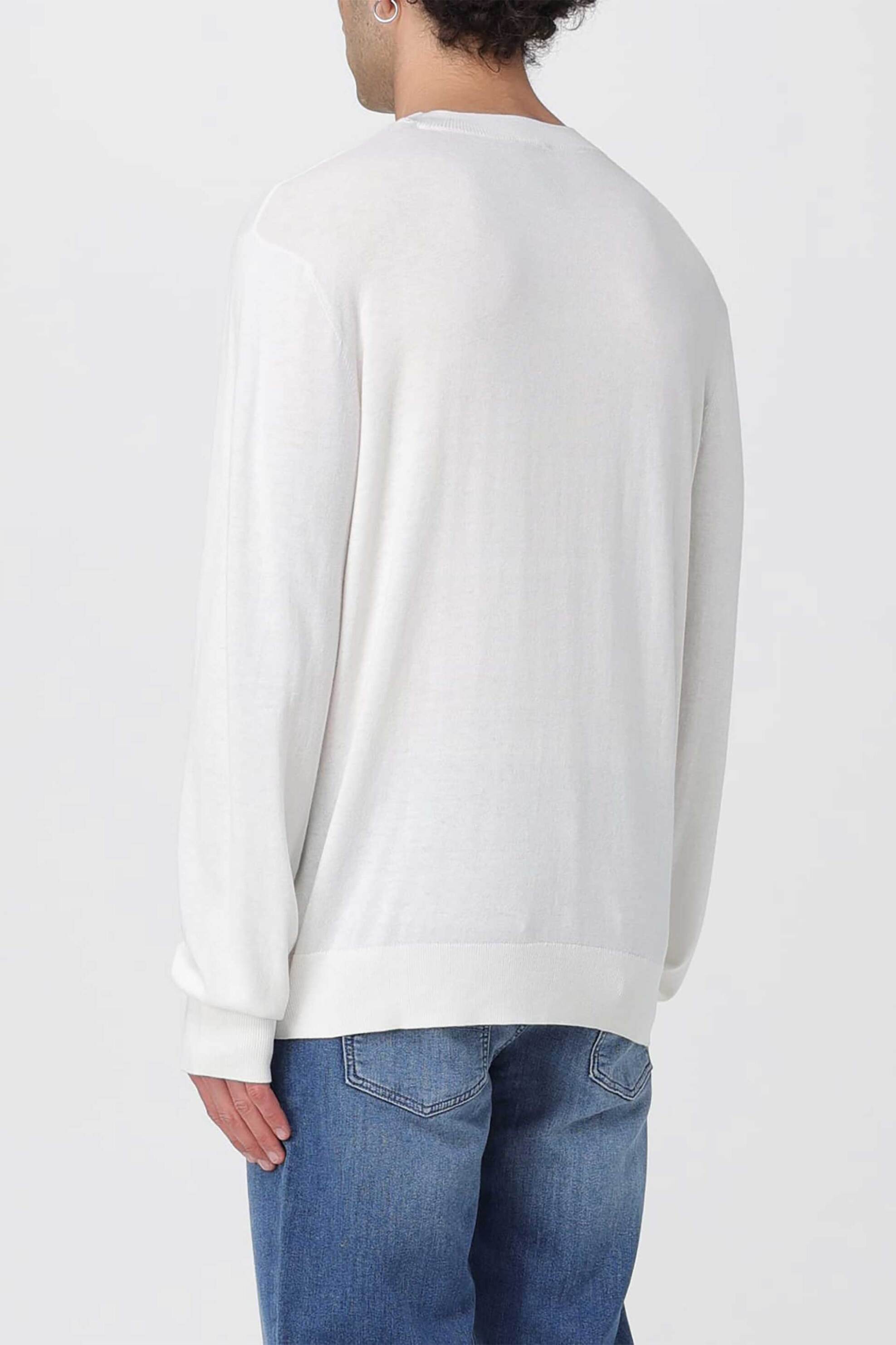 Armani Exchange Ανδρικό Πουλόβερ με Λογότυπο - 3Dzm1Czmw8Z Λευκό