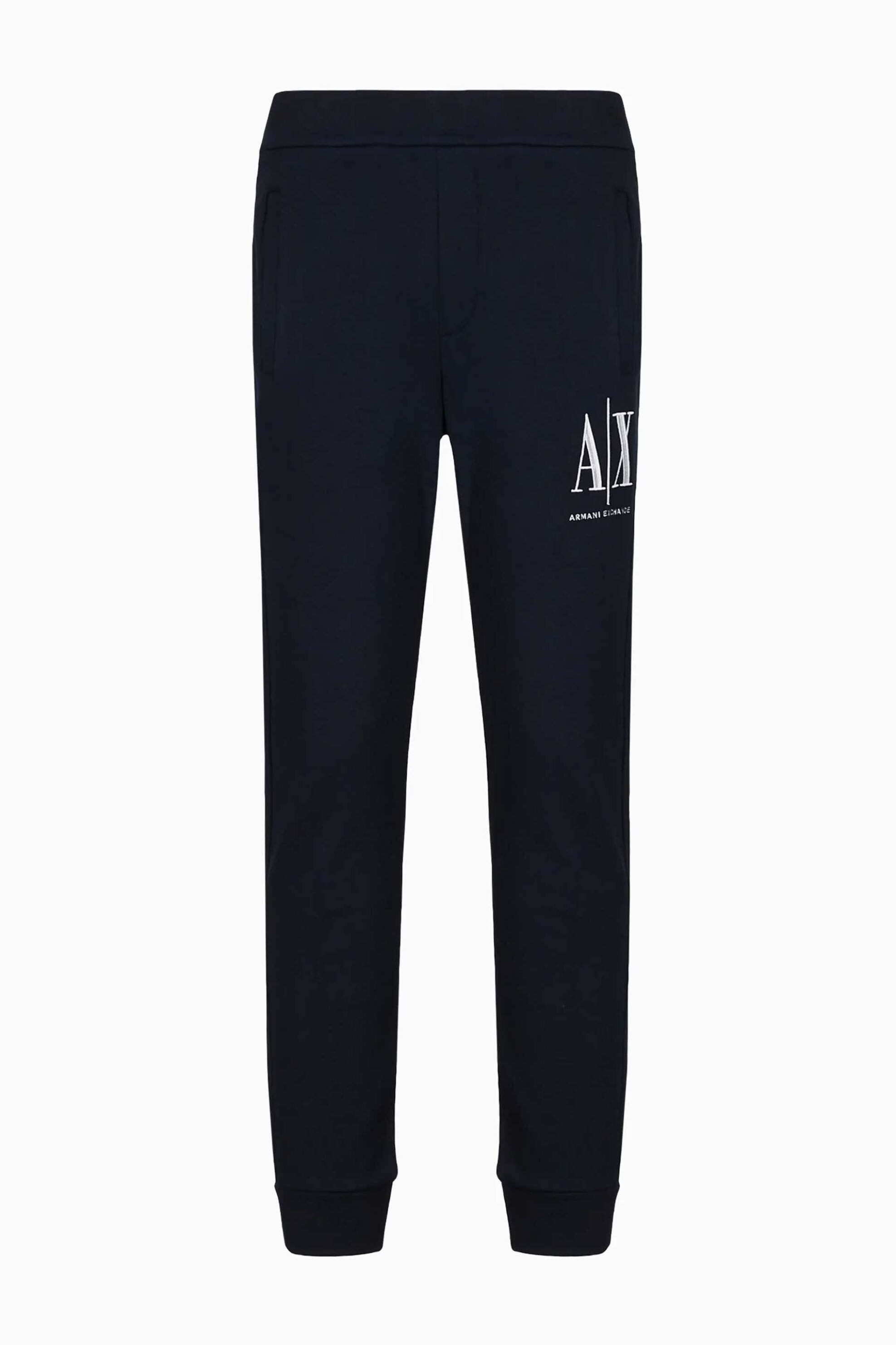 Armani Exchange Ανδρικό Παντελόνι Φόρμας με Κεντημένο Λογότυπο - 8Nzppazj1Zz Μπλε Σκούρο