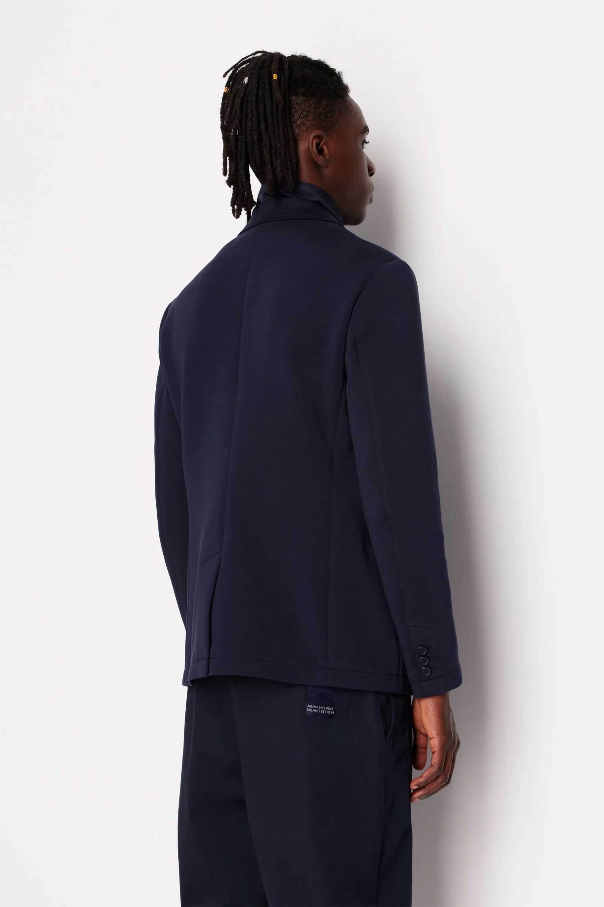 Armani Exchange Ανδρικό Σακάκι με Αποσπώμενο Jacket - 3Dzghhzjxoz Μπλε Σκούρο