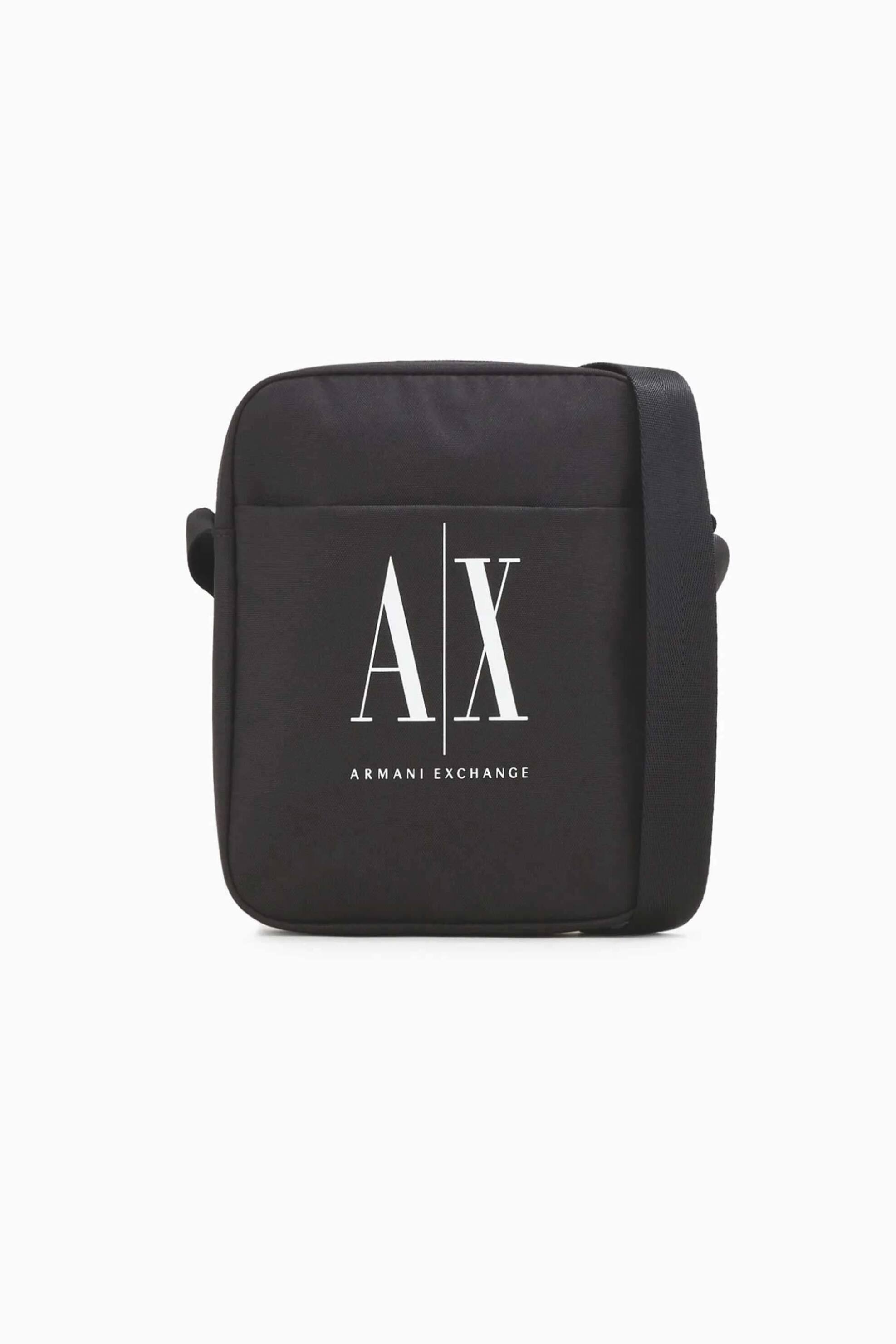 Armani Exchange ανδρικό τσαντάκι crossbody με λογότυπο - 952337CC124 Μαύρο