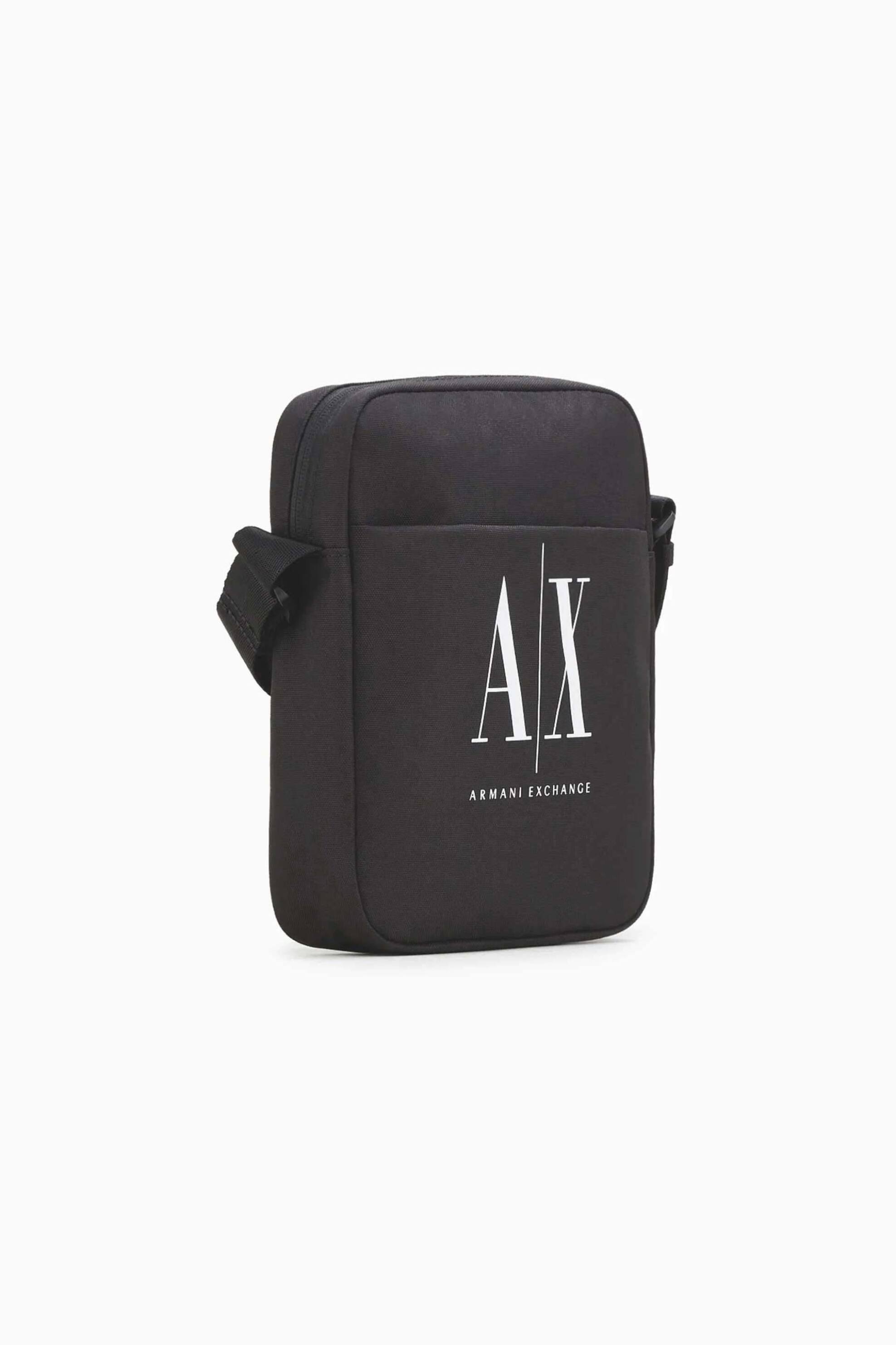 Armani Exchange ανδρικό τσαντάκι crossbody με λογότυπο - 952337CC124 Μαύρο φωτογραφία