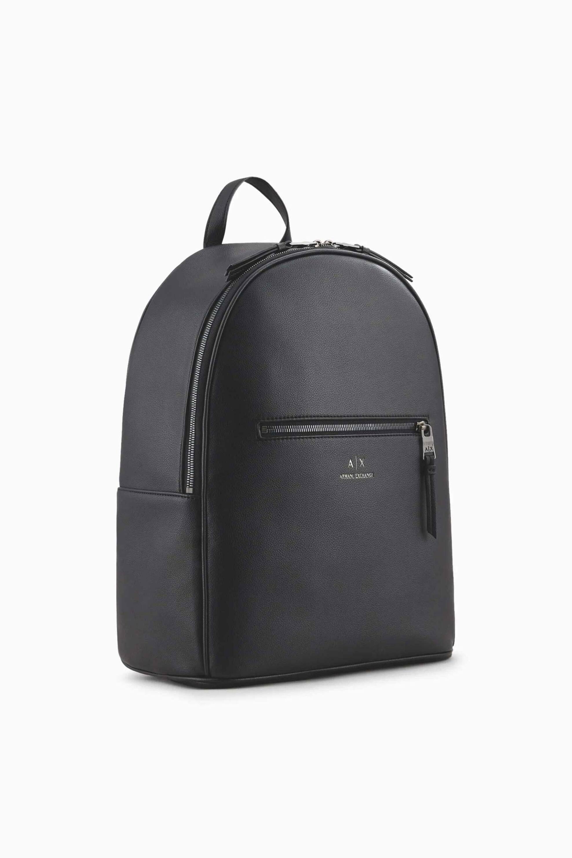 Armani Exchange ανδρικό backpack με μεταλλικό logo - 952387CC830 Μαύρο φωτογραφία