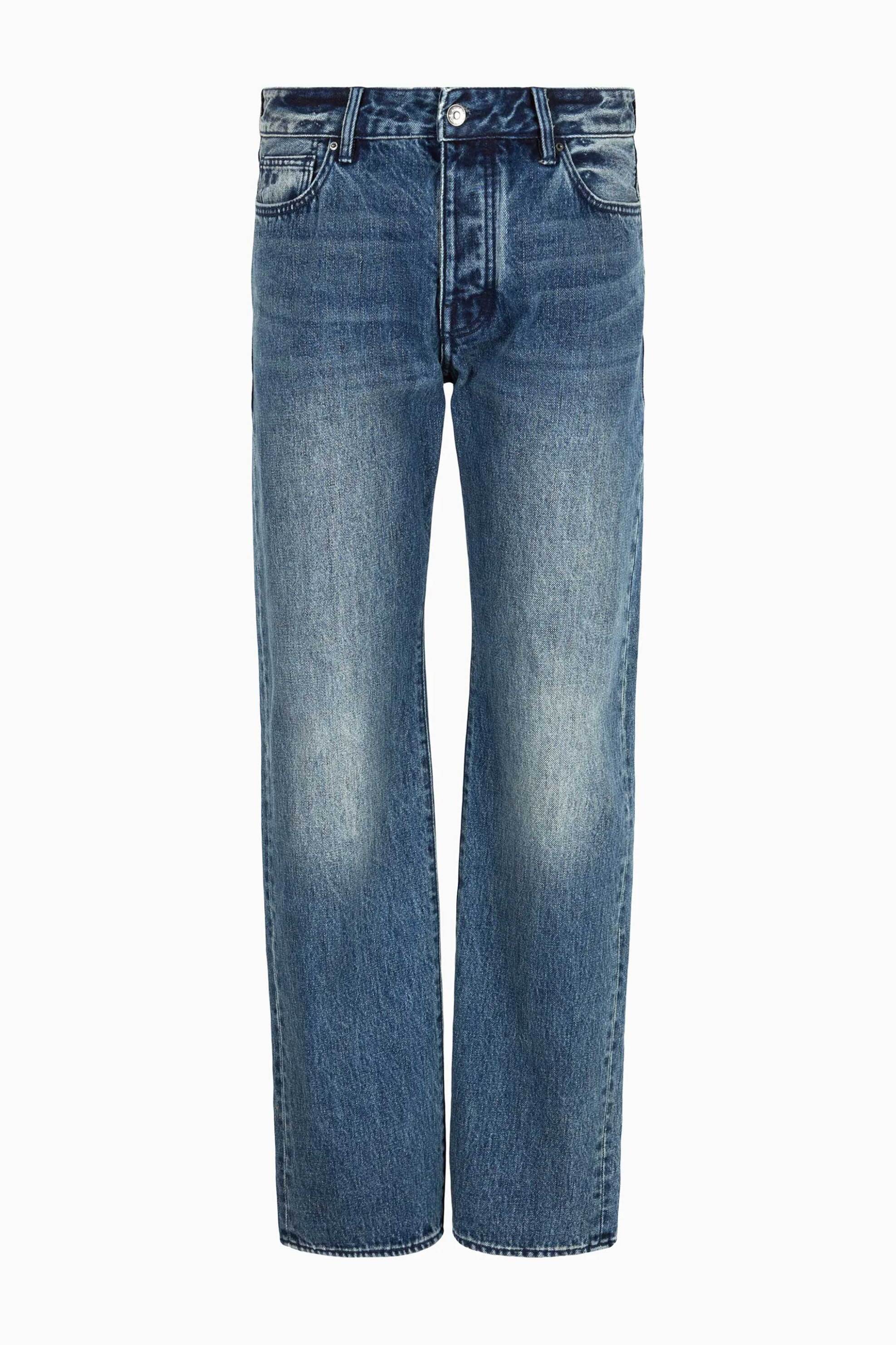 Armani Exchange Ανδρικό Τζην Παντελόνι Πεντάτσεπο Relaxed Fit - 3Dzj88Z1Xgz Μπλε