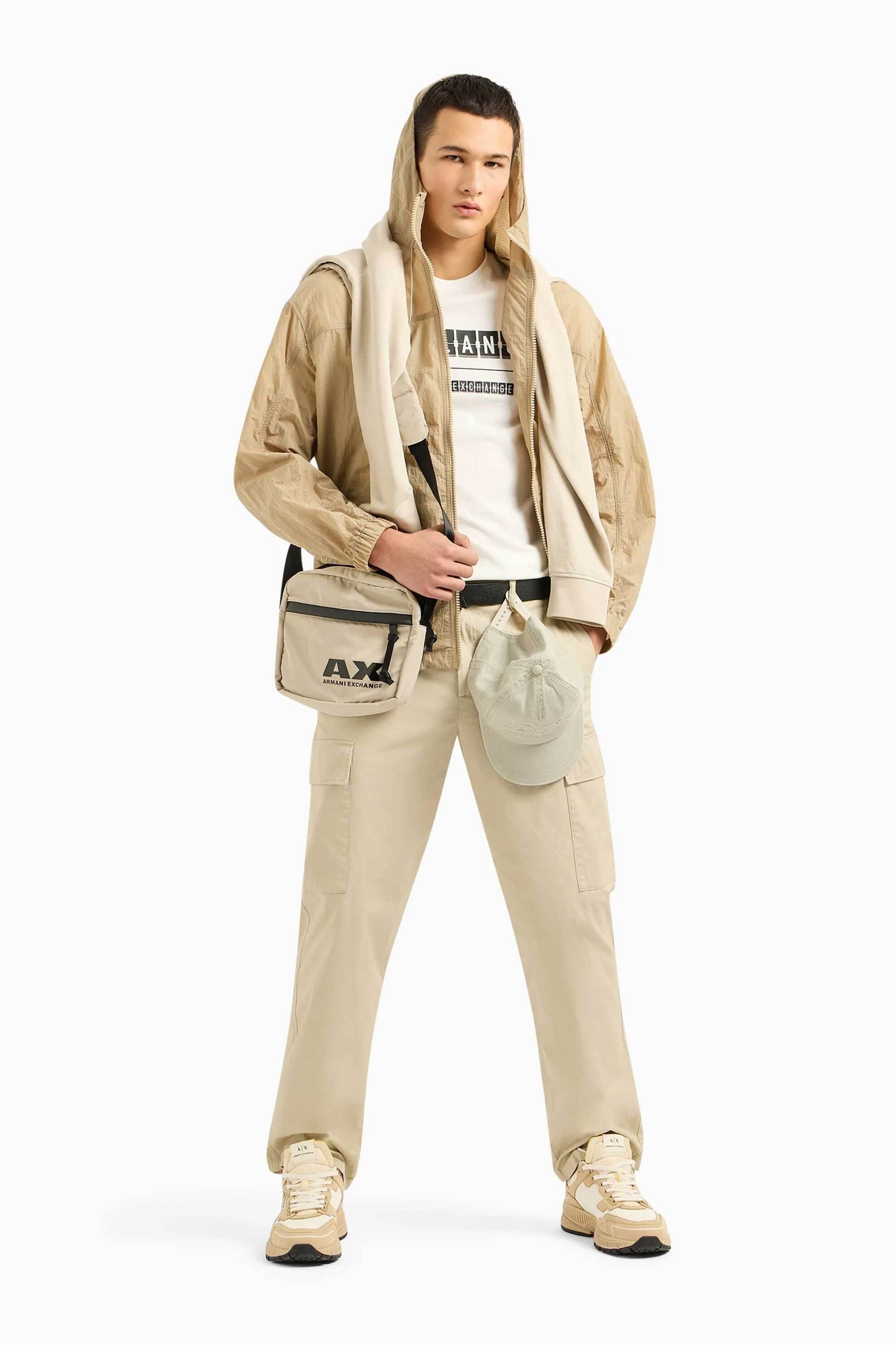 Armani Exchange ανδρικό cargo παντελόνι Loose Fit - 3DZP03ZN3SZ Μπεζ