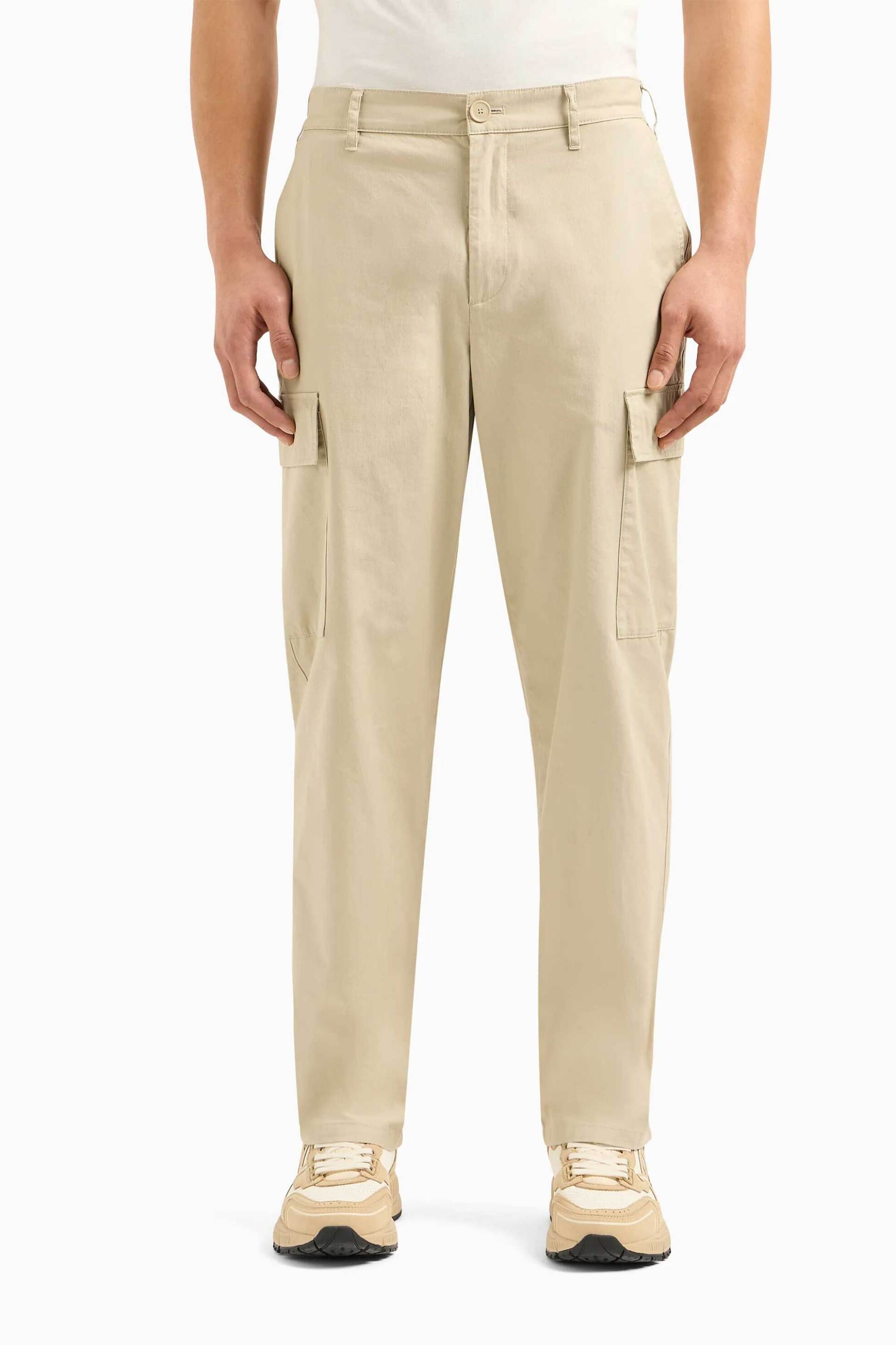 Armani Exchange ανδρικό cargo παντελόνι Loose Fit - 3DZP03ZN3SZ Μπεζ φωτογραφία