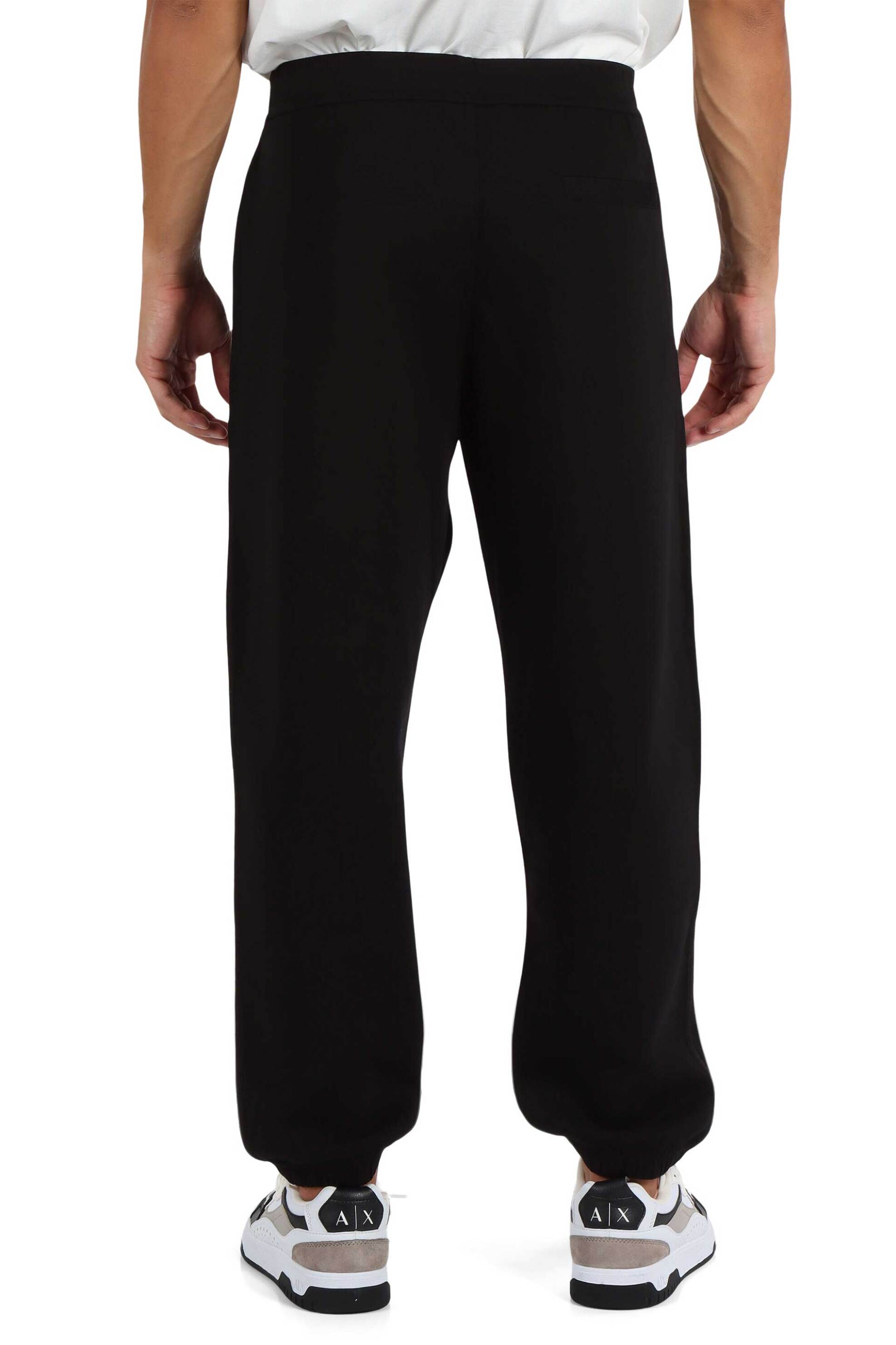 Armani Exchange ανδρικό παντελόνι φόρμας μονόχρωμο - 6DZPHDZJNPZ Μαύρο φωτογραφία