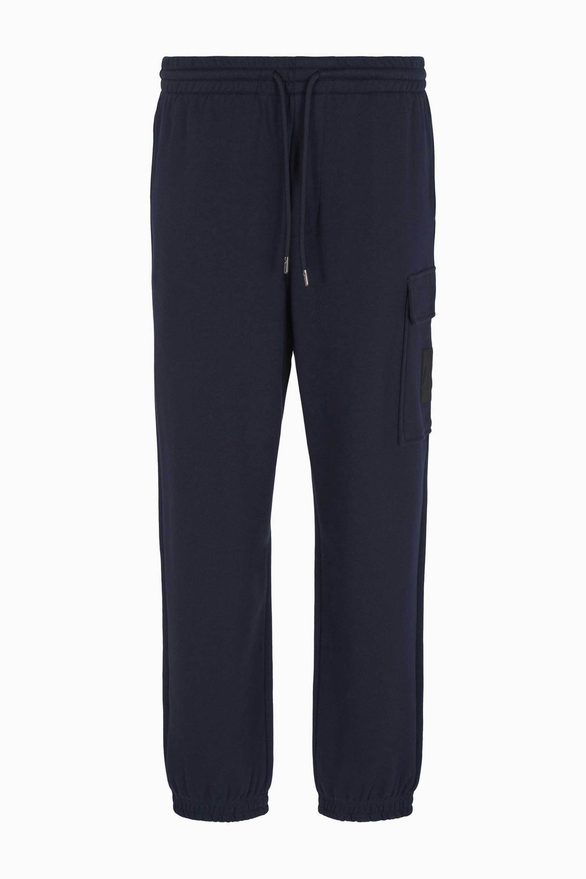 Armani Exchange ανδρικό παντελόνι φόρμας μονόχρωμο - 6DZPJHZJ4XZ Μπλε Σκούρο φωτογραφία