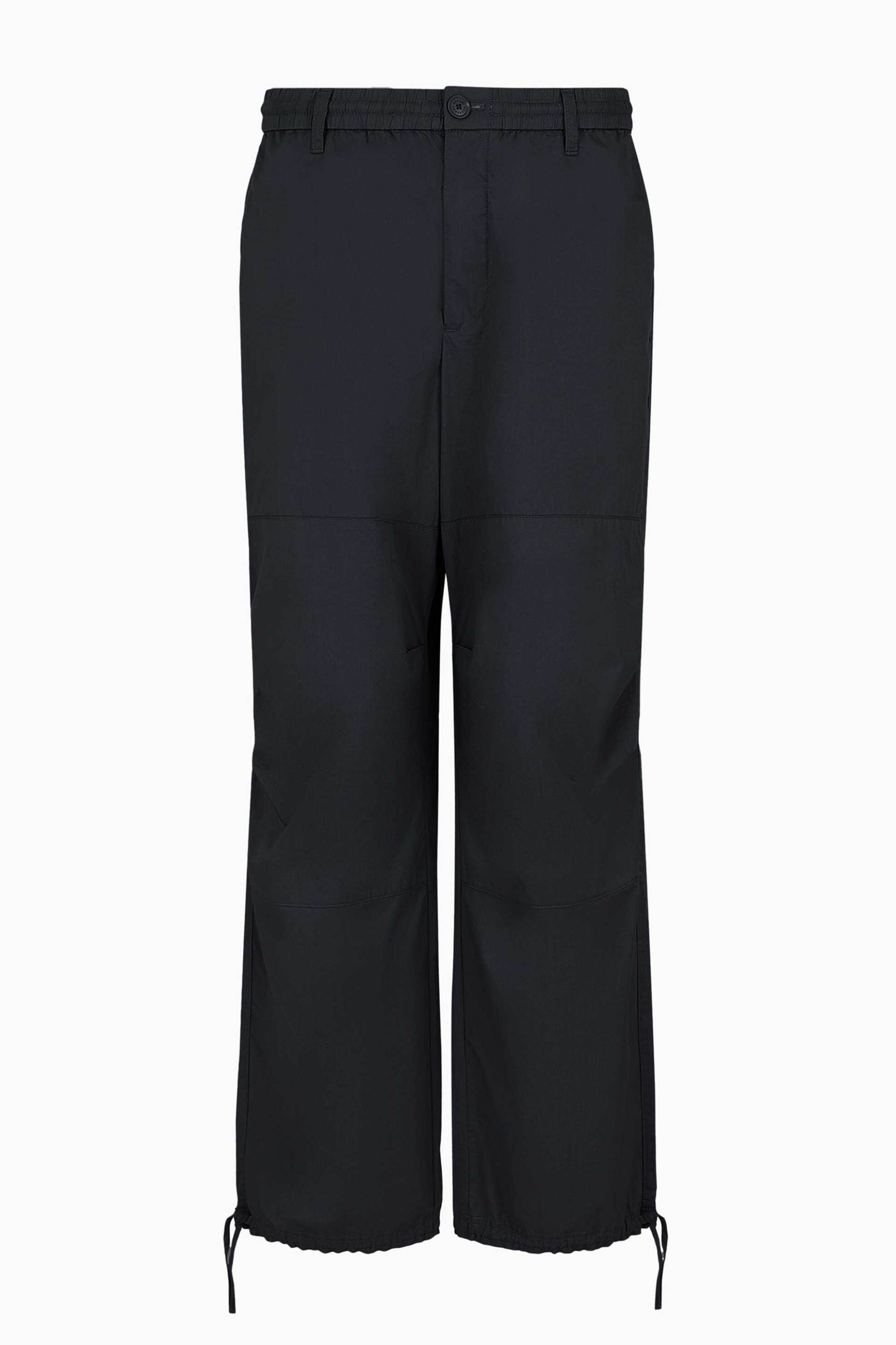 Armani Exchange Ανδρικό Υφασμάτινο Παντελόνι Relaxed Fit - 6Dzpl3Zn3Cz Μαύρο