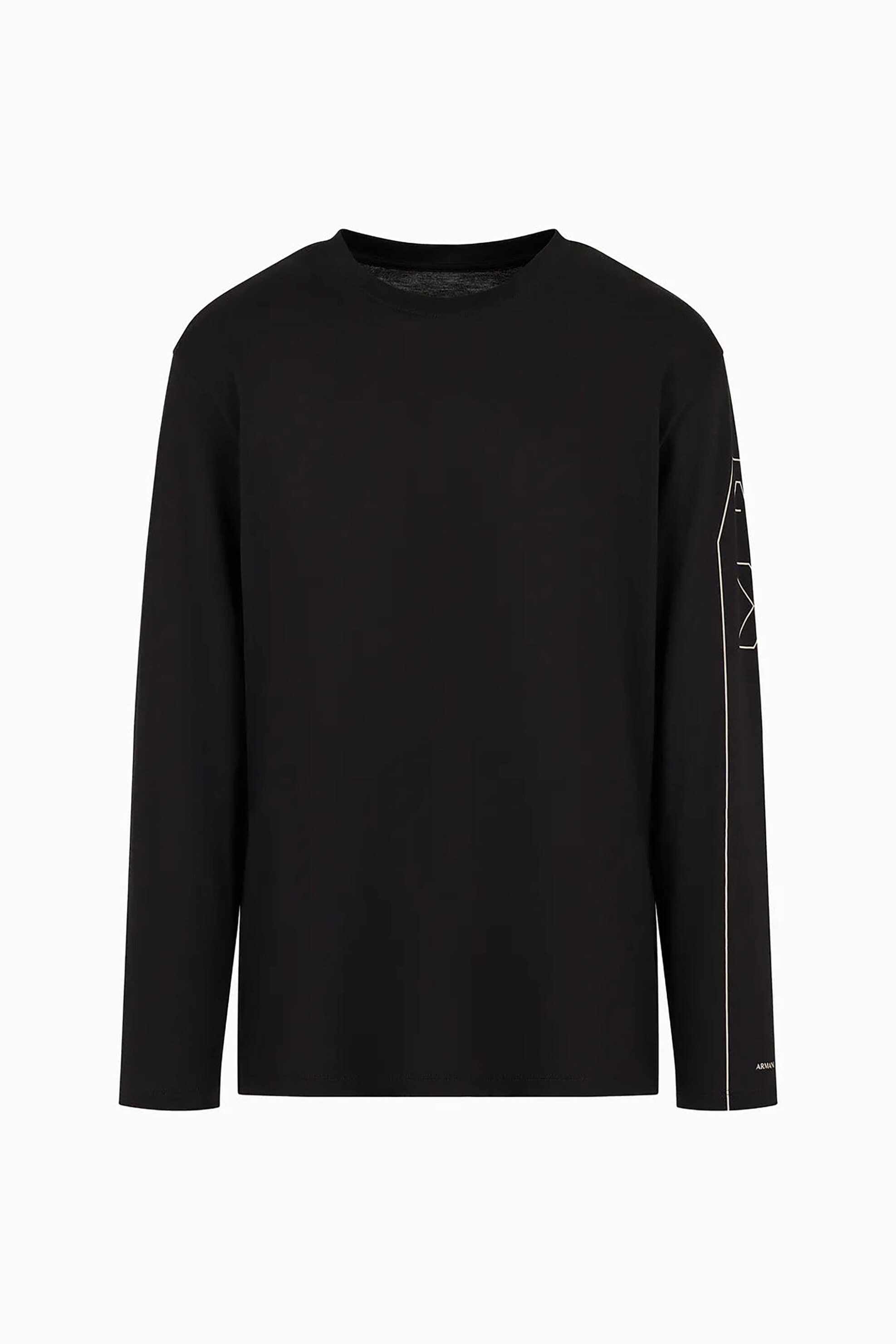 ARMANI EXCHANGE Armani Exchange ανδρική μακρυμάνικη μπλούζα με logo print - 6DZTH4ZJA5Z Μαύρο