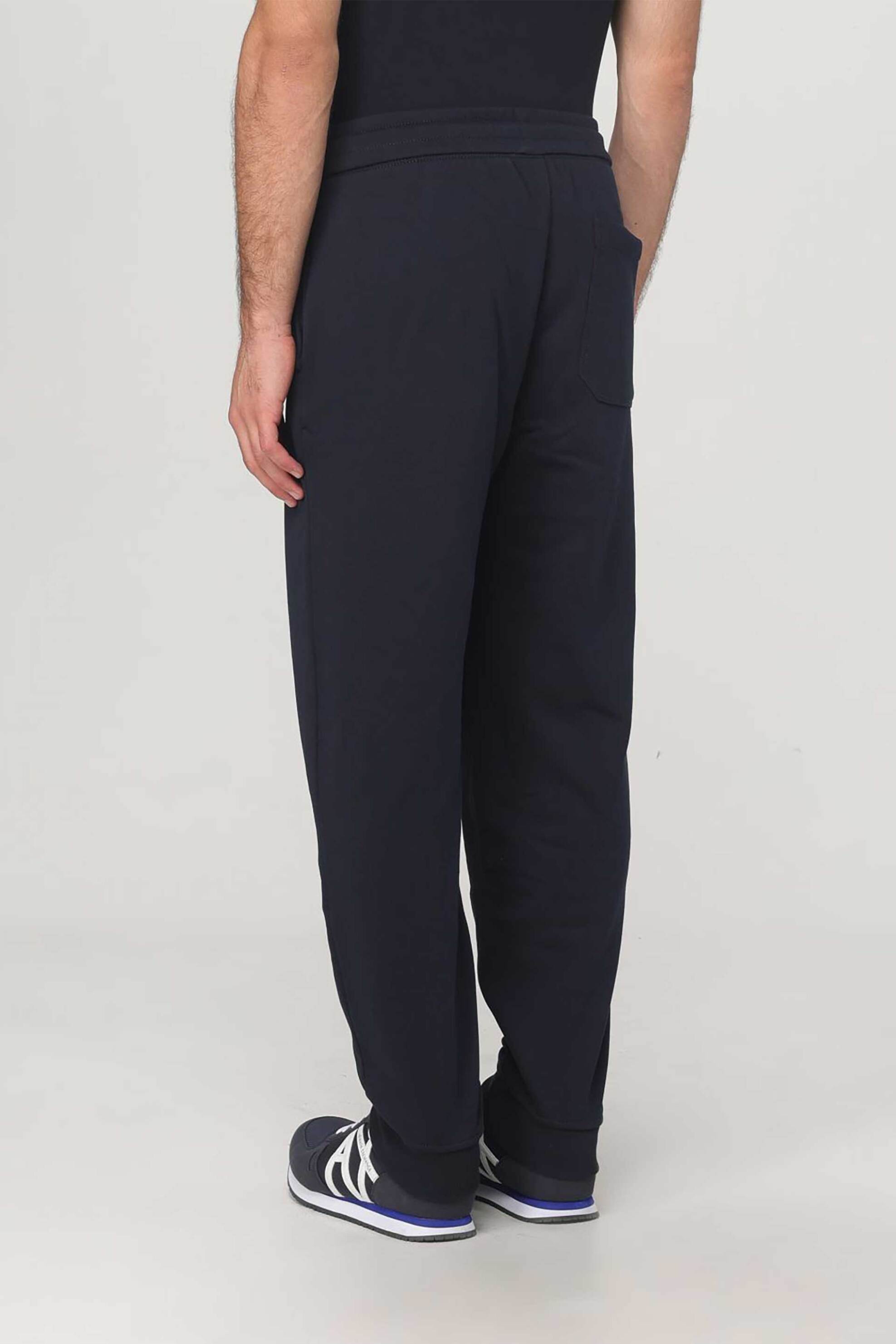 Armani Exchange ανδρικό παντελόνι φόρμας μονόχρωμο με τσέπες και λογότυπο Regular Fit - 6DZPJEZJ4XZ Μπλε Σκούρο φωτογραφία