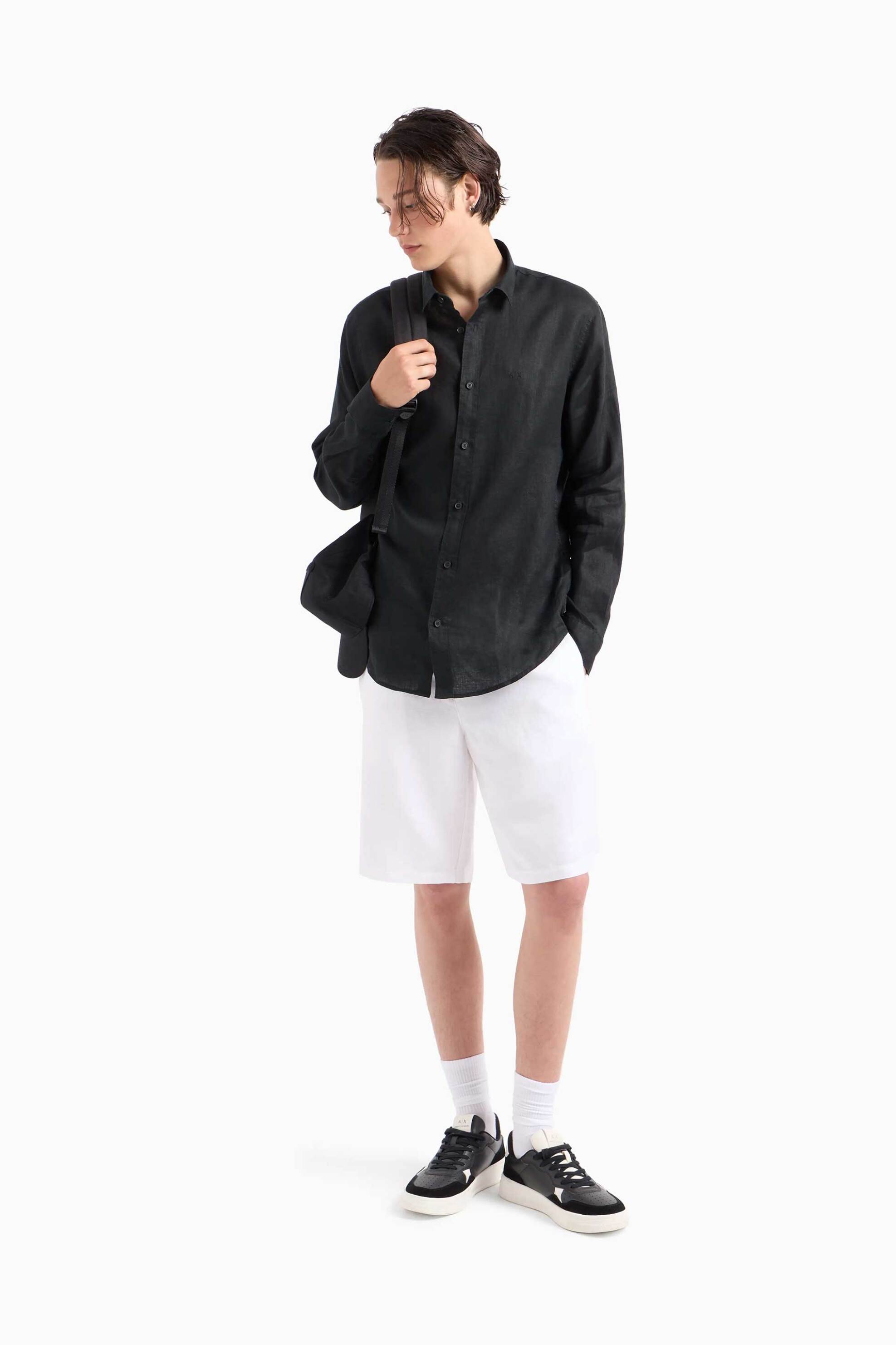 Armani Exchange ανδρική βερμούδα μονόχρωμη - 8NZS67ZNFNZ Λευκό