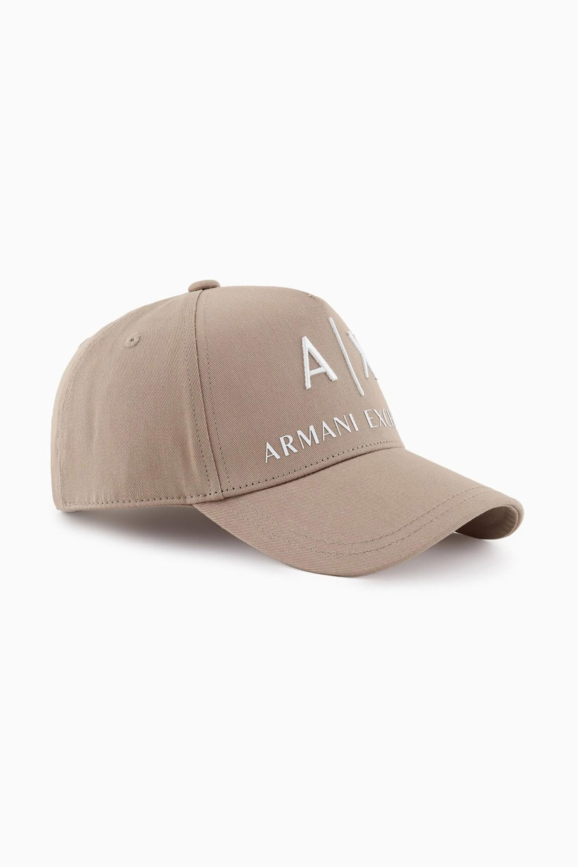 Armani Exchange ανδρικό καπέλο μονόχρωμο με ανάγλυφο λογότυπο - 954039CC513 Μπεζ