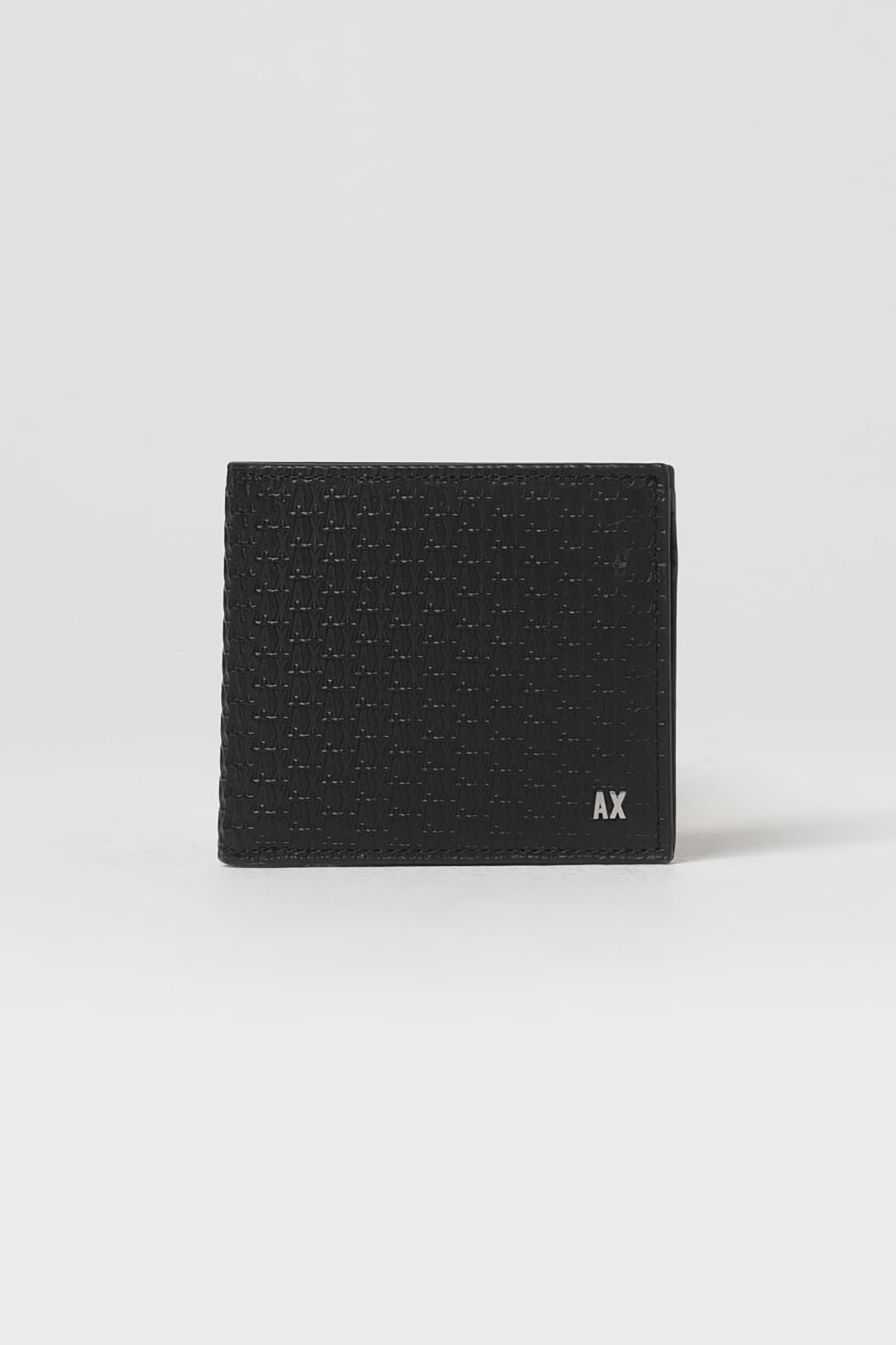 ARMANI EXCHANGE Armani Exchange ανδρικό δερμάτινο πορτοφόλι με ανάγλυφο pattern - 9580984R847 Μαύρο