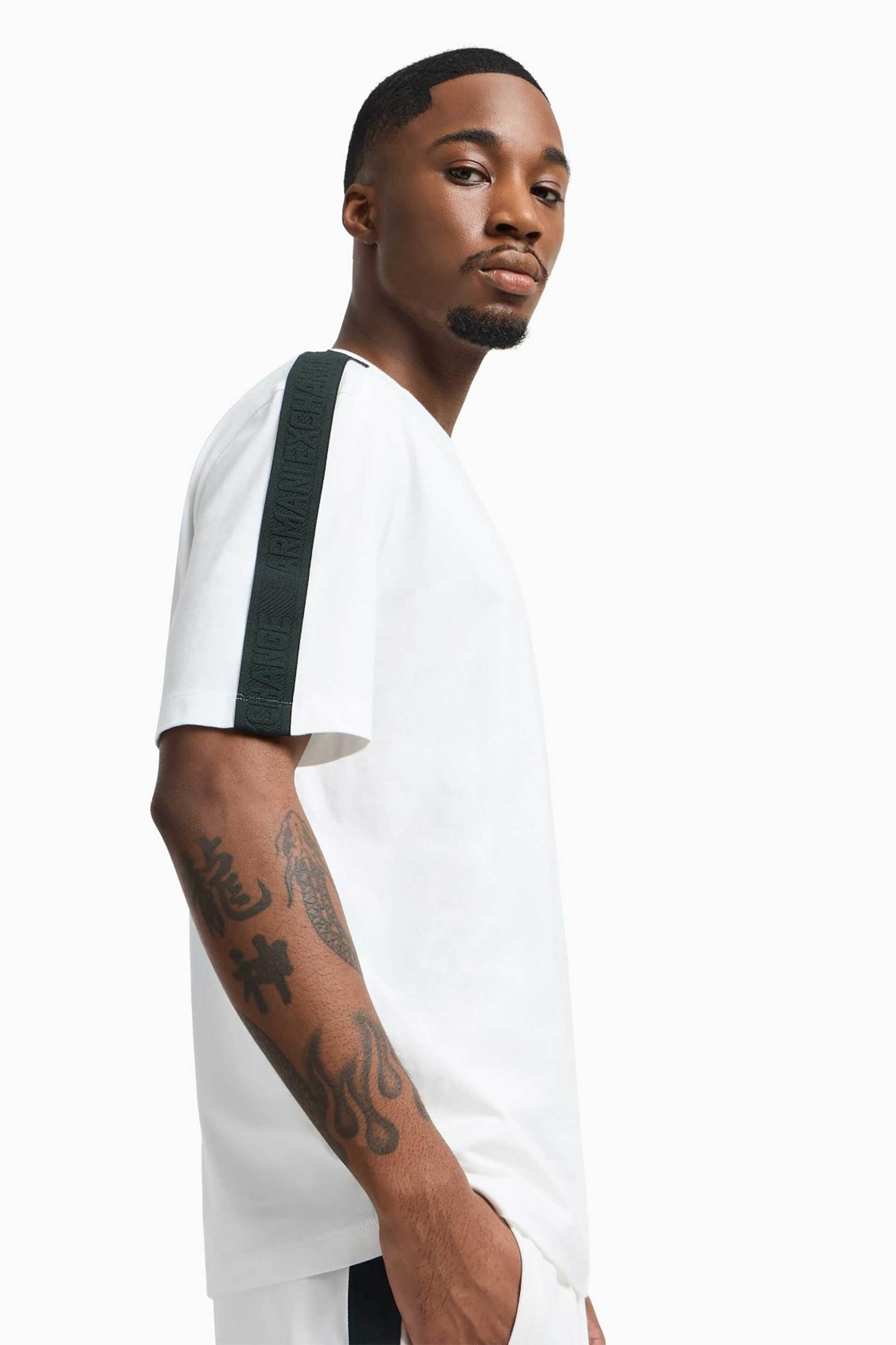 Armani Exchange ανδρικό T-shirt μονόχρωμο - XM000322AF10361 Λευκό φωτογραφία