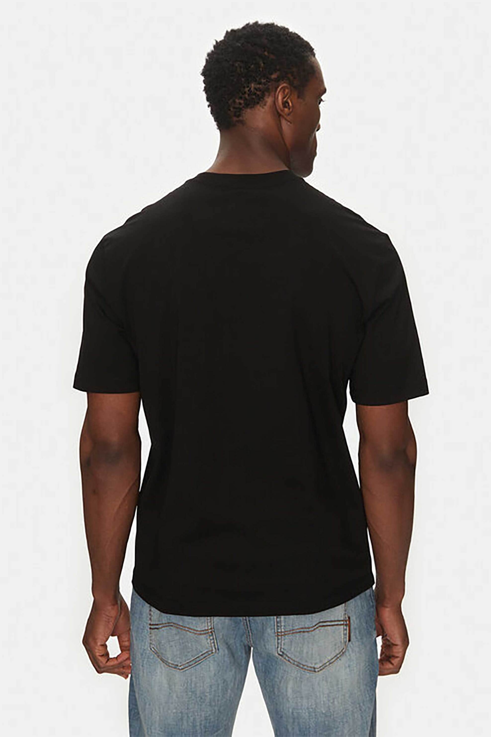 Armani Exchange Ανδρικό T-Shirt Μονόχρωμο με Λογότυπο Regular Fit - Xm000363Af12308 Μαύρο