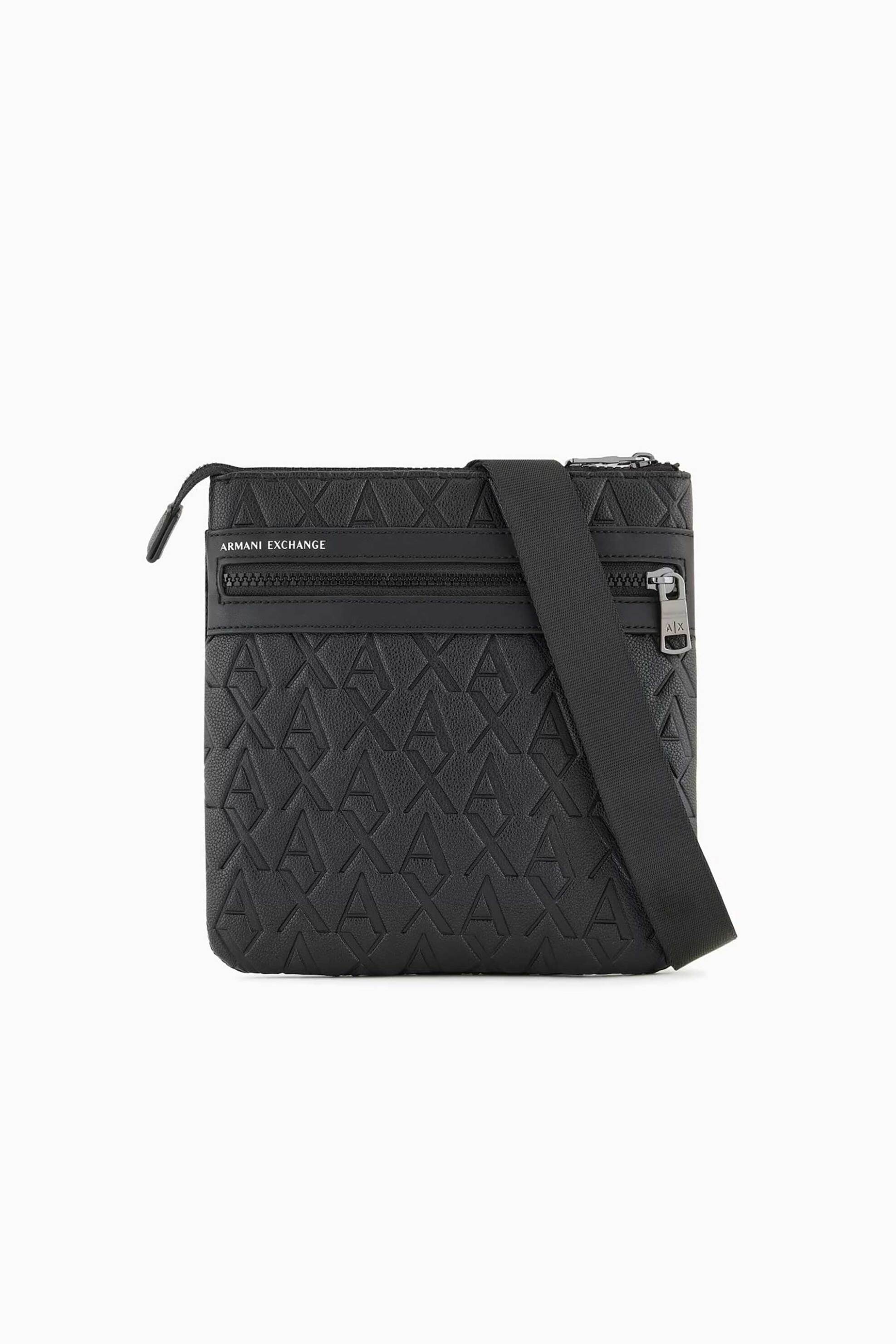 ARMANI EXCHANGE Armani Exchange ανδρικό τσαντάκι crossbody με ανάγλυφο pattern - XM000579AF12133 Μαύρο