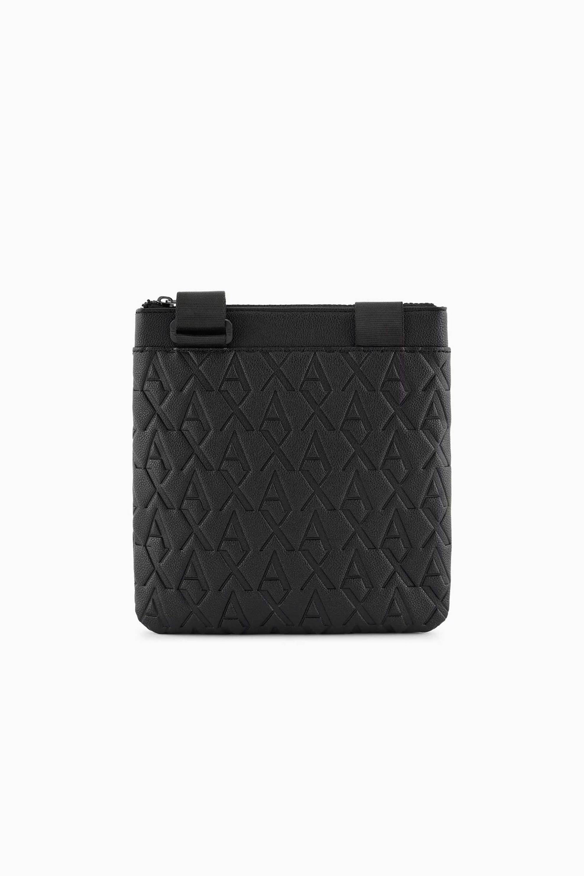 Armani Exchange ανδρικό τσαντάκι crossbody με ανάγλυφο pattern - XM000579AF12133 Μαύρο φωτογραφία