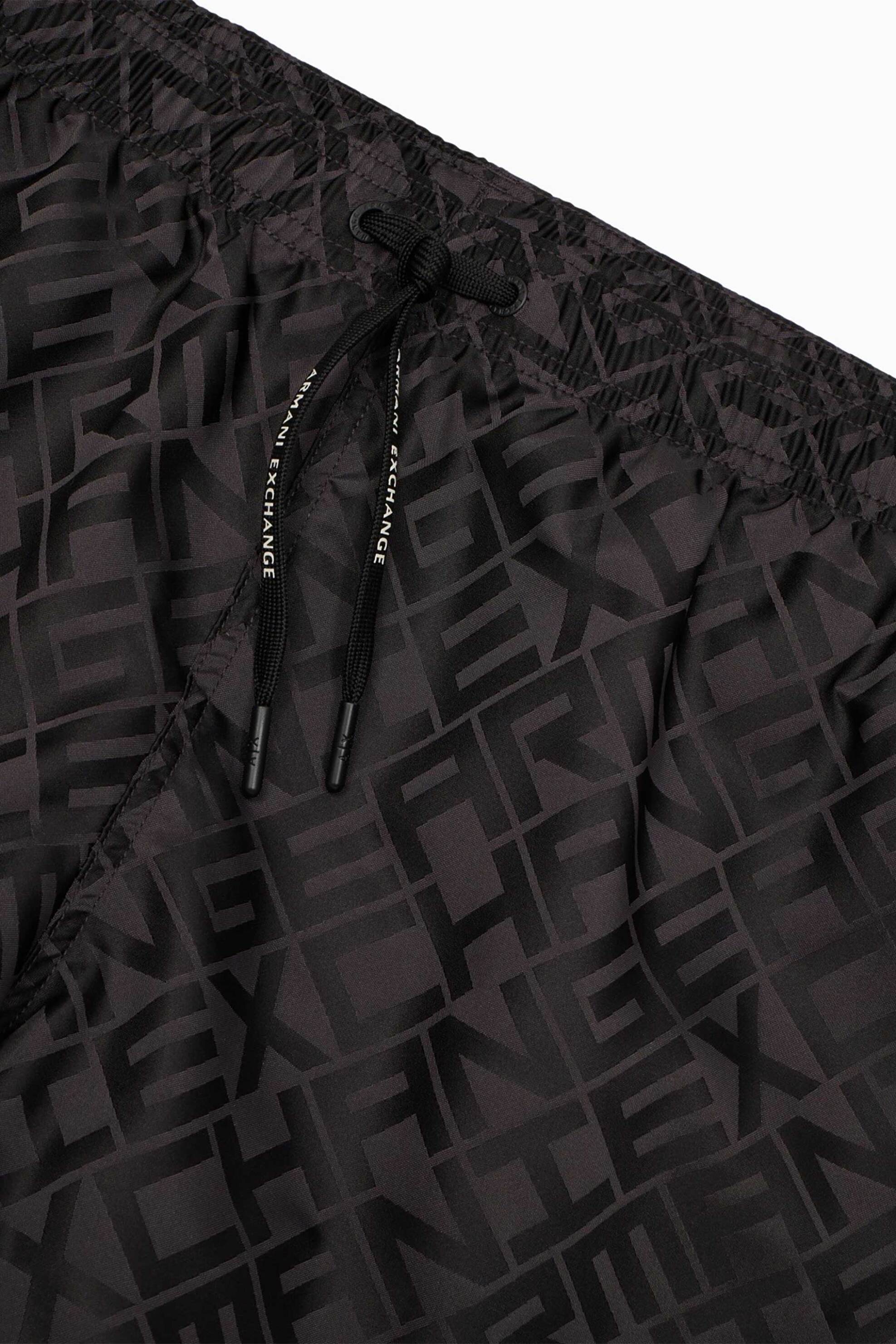 Armani Exchange ανδρικό μαγιό με all-over print - XM000829AF13629 Μαύρο φωτογραφία