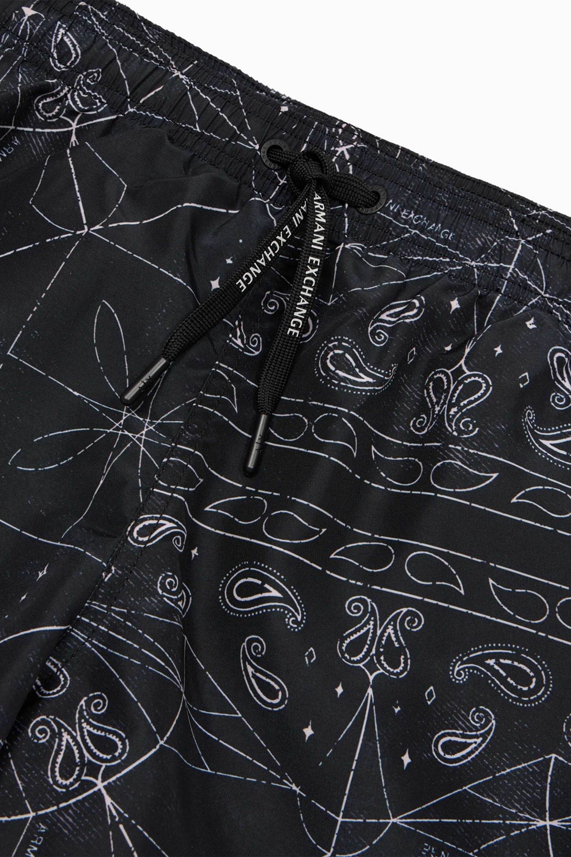 Armani Exchange ανδρικό μαγιό με all-over print - XM000829AF13657 Μαύρο φωτογραφία