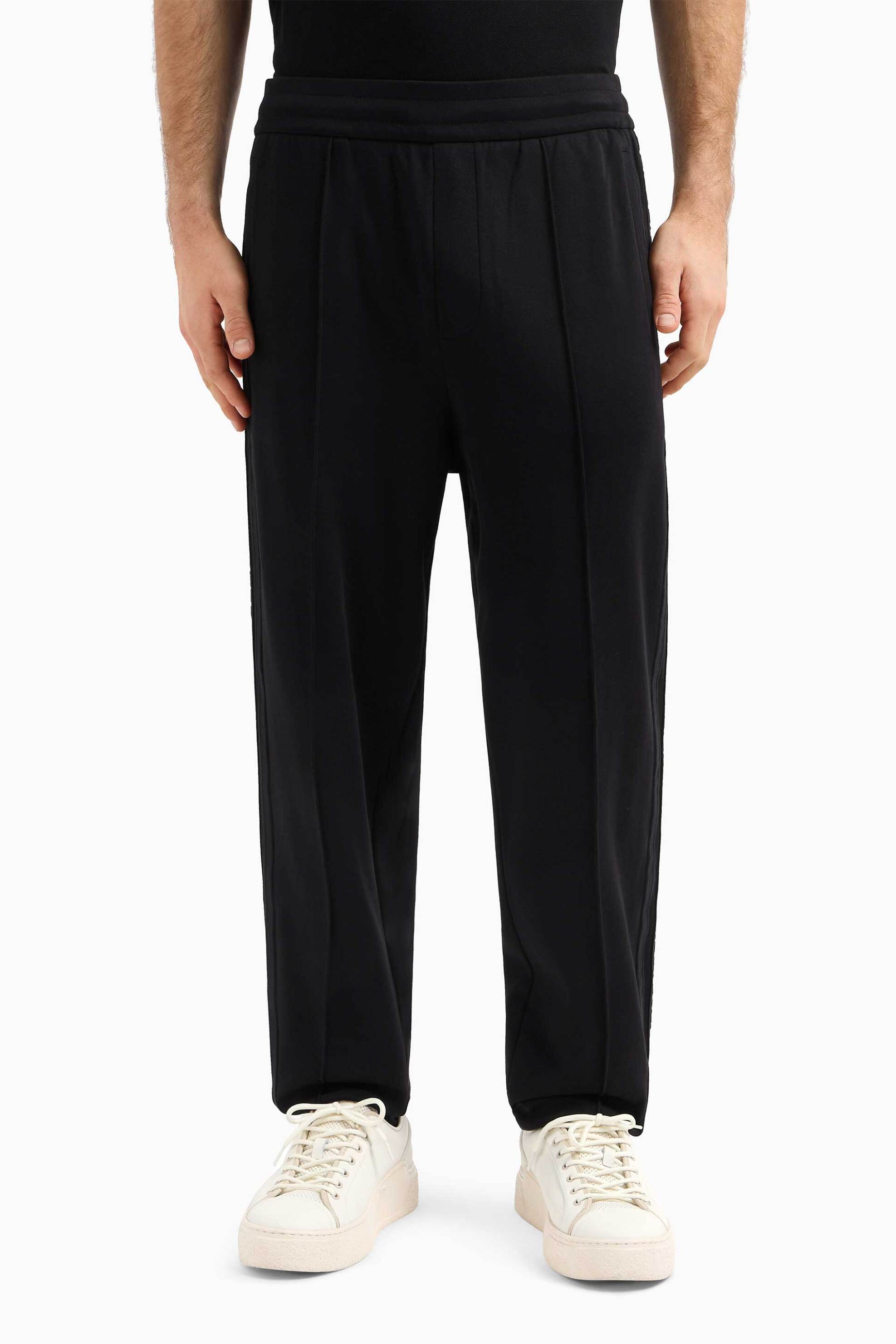 Armani Exchange ανδρικό παντελόνι μονόχρωμο Regular Fit - XM000308AF10365 Μαύρο φωτογραφία